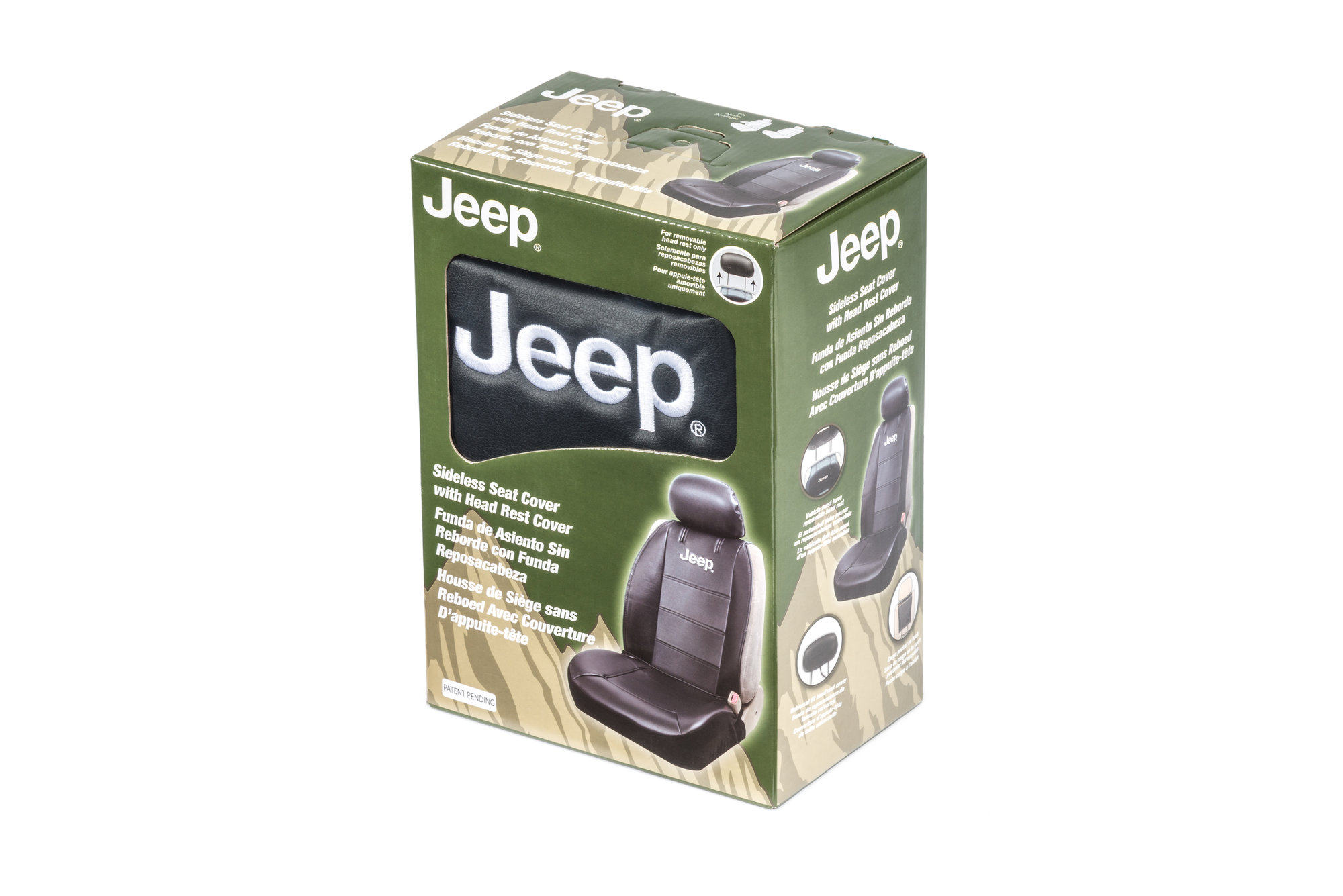 Plasticolor Jeep Logo Sideless Front Seat Cover for Jeep Vehicles with