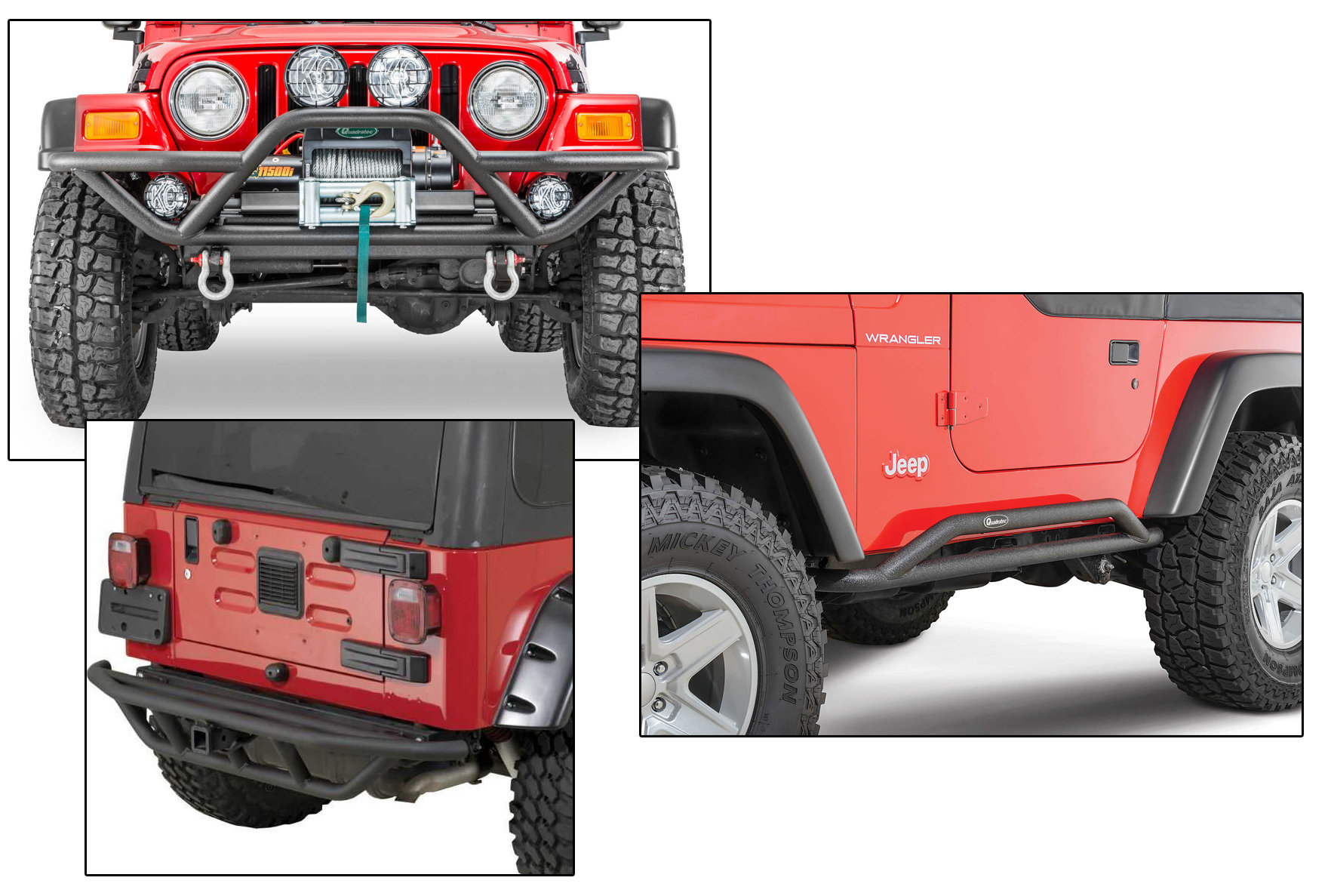 Quadratec QRC Front Bumper, Rocker Guards & Rear Bumper for 87-06 Jeep  Wrangler YJ & TJ | Quadratec