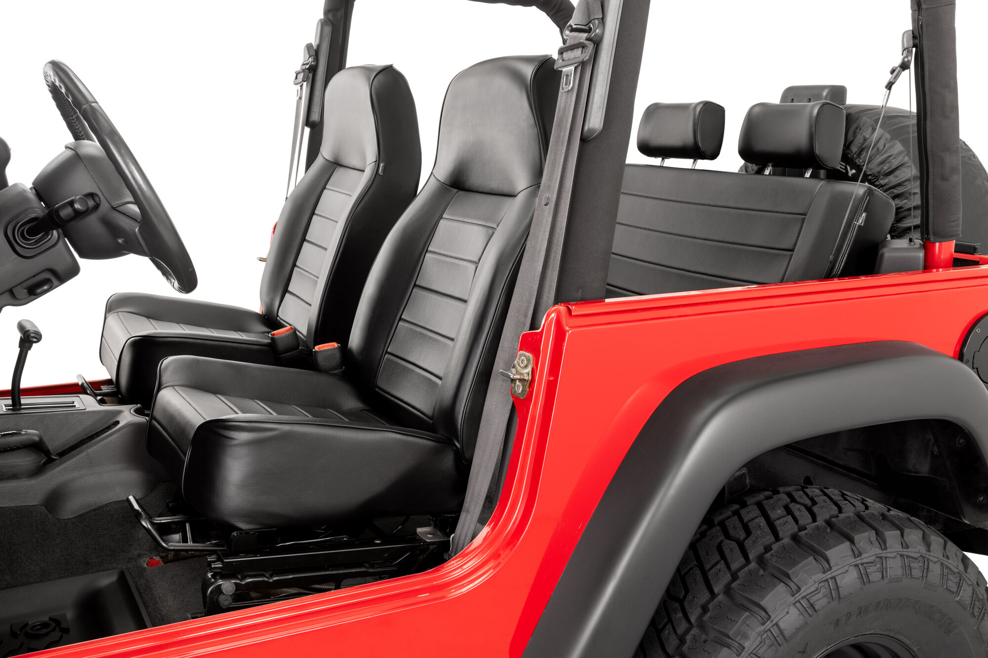 Quadratec Heritage Premium Front Seats for 76 06 Jeep CJs and Wranglers
