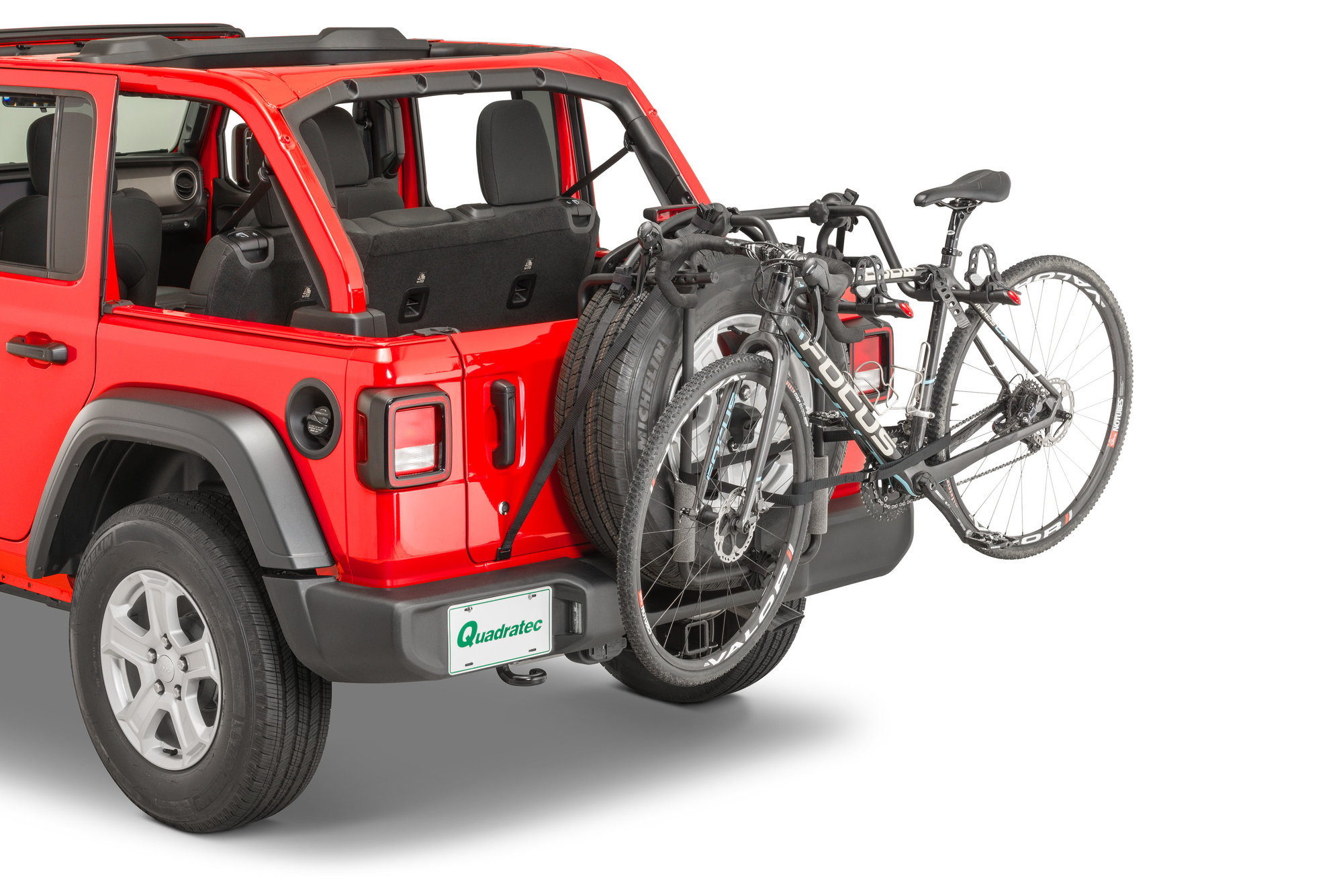 Quadratec Spare Tire Mount 2 Bike Rack for 87-23 Jeep Wrangler YJ, TJ, JK &  JL | Quadratec
