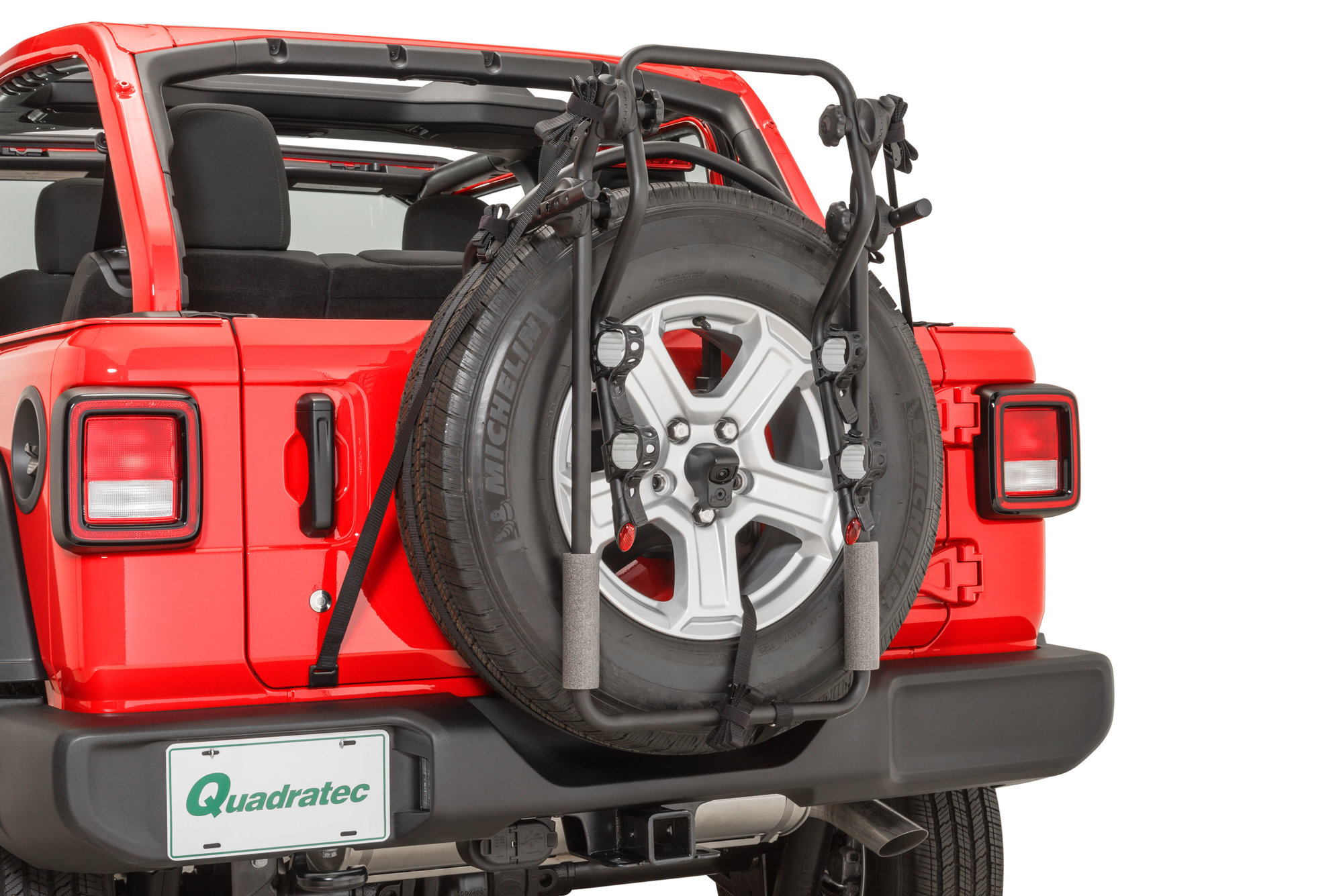 Quadratec Spare Tire Mount 2 Bike Rack for 87-23 Jeep Wrangler YJ, TJ, JK &  JL | Quadratec