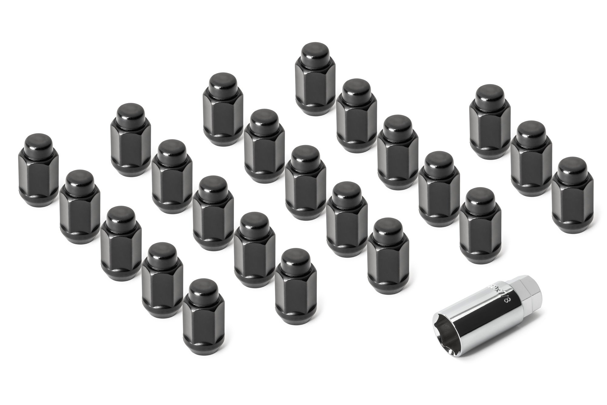 Buyer Needs to Review The spec 20pcs 1.87 Black 1/2-20 UNF Wheel Lug Nuts fit 1981 Jeep Scrambler May Fit OEM Rims 