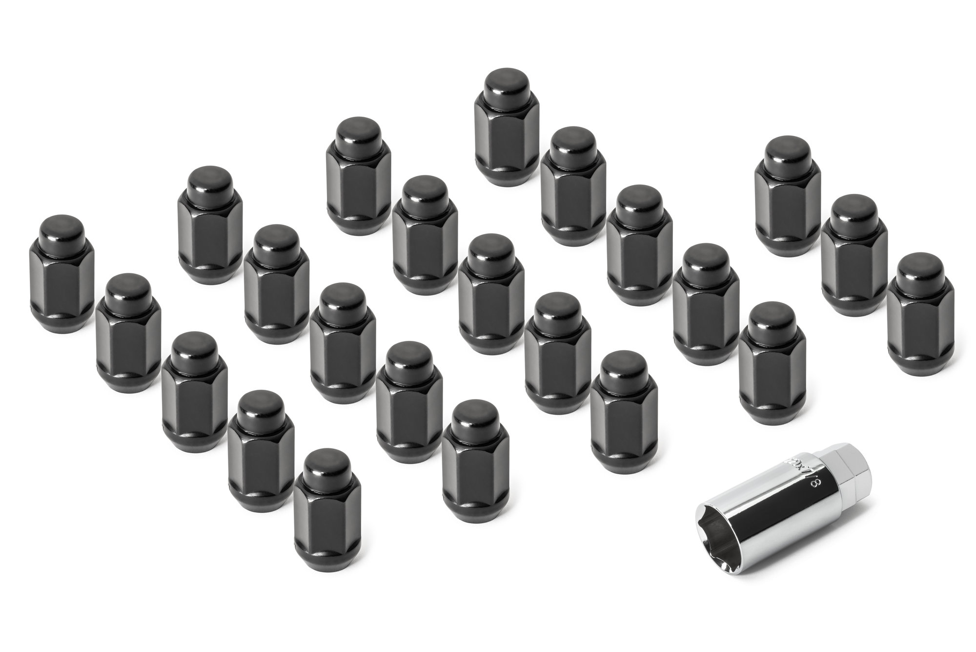 Quadratec 23 Piece Classic Acorn Style Wheel Lug Nut Kit for 18-21 Jeep  Wrangler JL & Gladiator JT | Quadratec