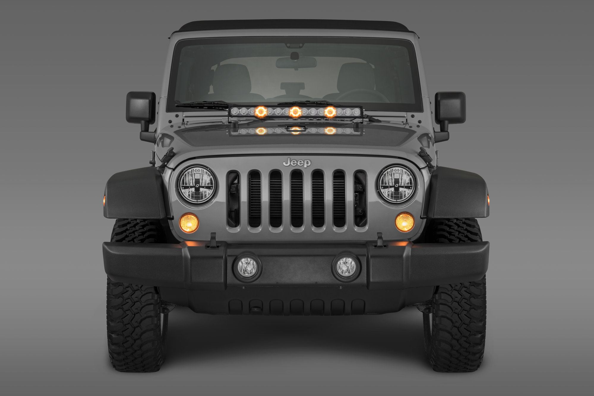 IJDMTOY 100W 21 LED Light Bar With Hood Mounting Brackets & Wiring Kit For 07-17 Jeep Wrangler JK – Includes Switch, 3-Month Warranty