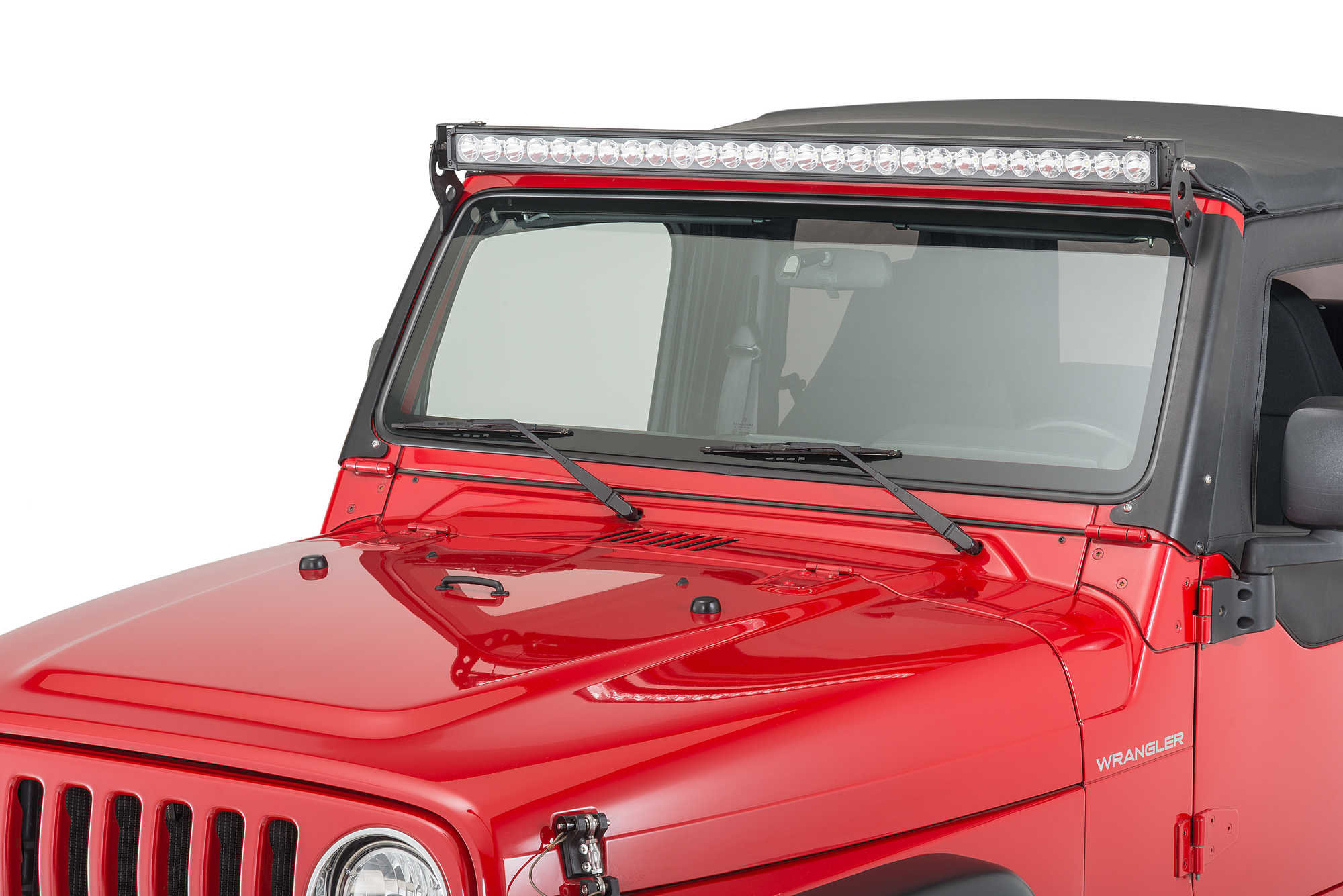 Quadratec J5 LED Light Bar Kit with Windshield Mounting Brackets for 97-06 Wrangler  TJ | Quadratec