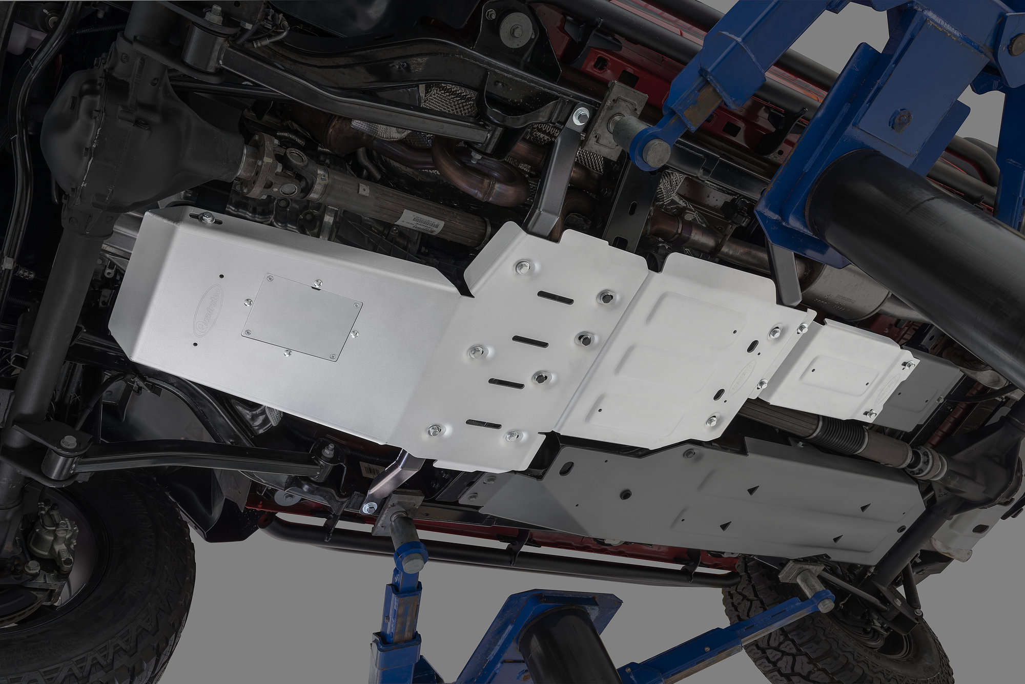 Quadratec Aluminum Modular Engine & Transmission, Transfer Case and Rear Transfer  Case Skid Plates for 07-18 Jeep Wrangler Unlimited JK | Quadratec
