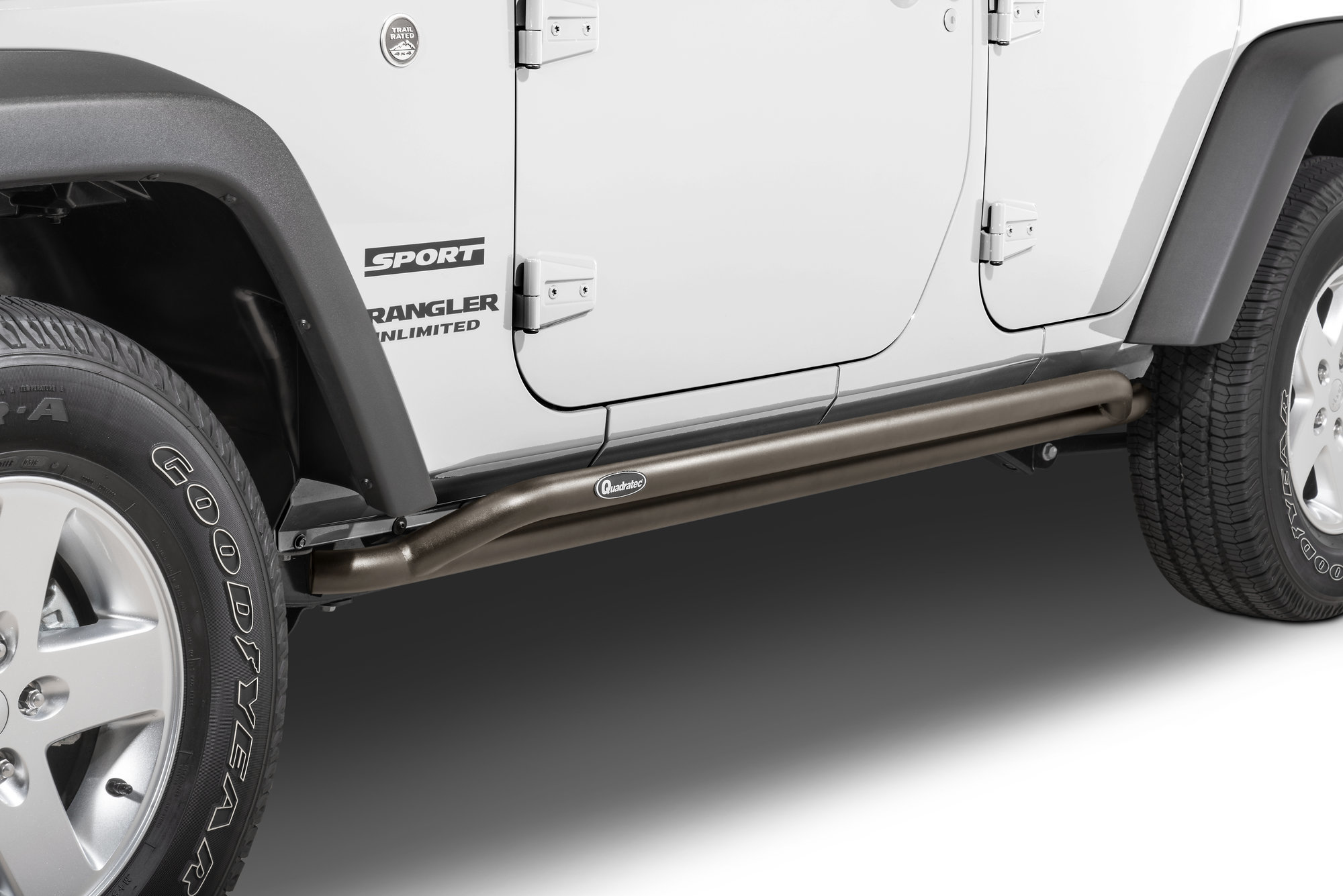 Quadratec QRC Rocker Guards in Smoke Bronze Metallic Finish for 07-18 ...