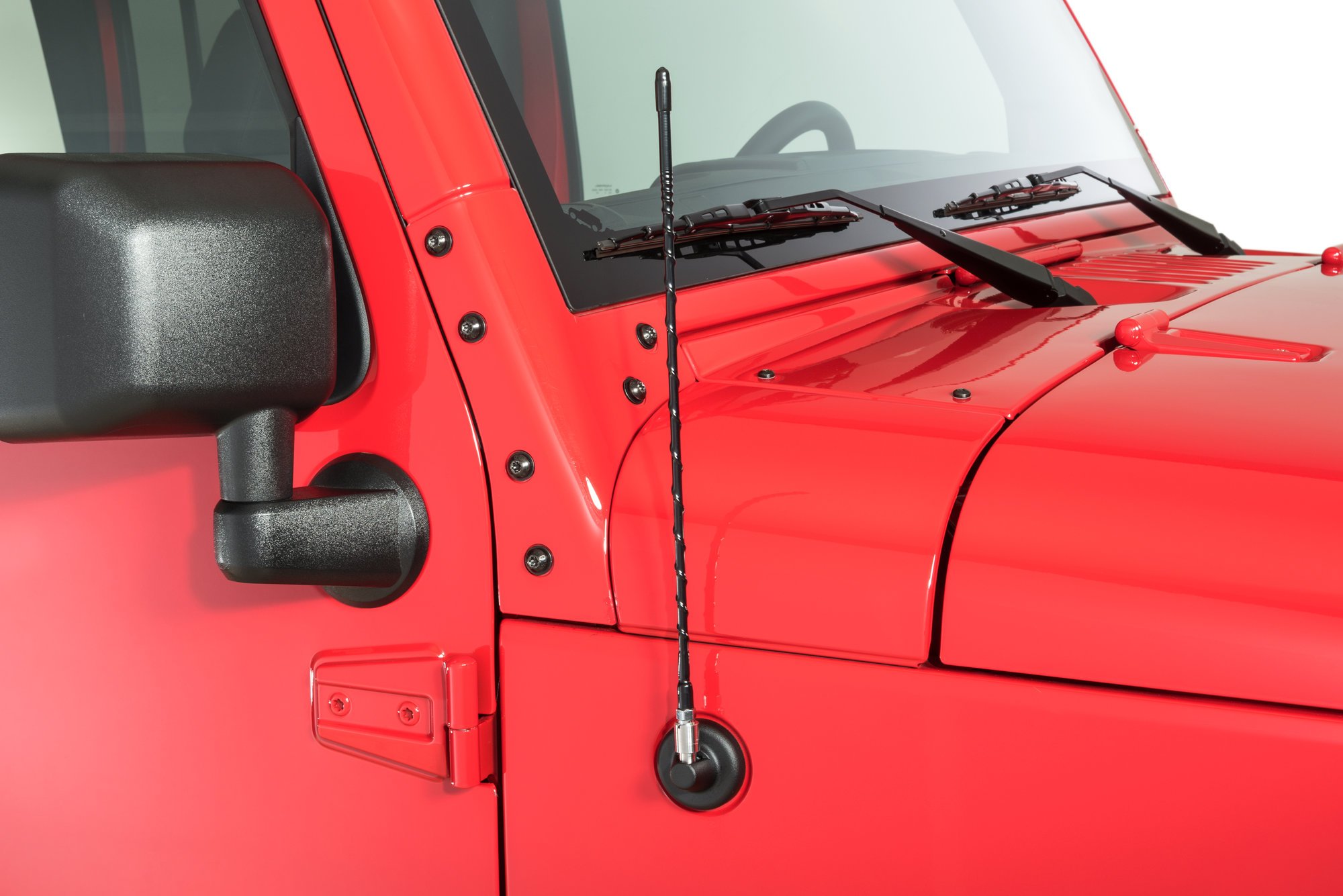 Tradesman K Antenna Compatible with Off-Road Jeep Wrangler JK JKU JL JLU Gladiator JT（2007-2020） Unlimited FM/AM Reception Radio Accessories Flexible Rubber 13 Inch Replacement Adapter