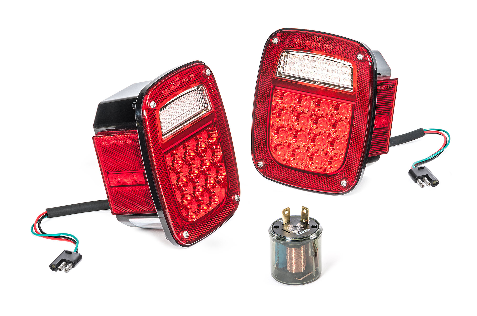 Quadratec LED Tail Light Kit for 8186 Jeep CJ5, CJ7 & CJ8 Scrambler