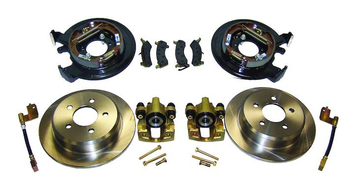 Crown Automotive RT31007 Disc Brake Conversion Kit w/o Parking Brake Cables  For 91-06 Jeep Vehicles with Dana 35 or Chrysler  Rear Axle without ABS  | Quadratec