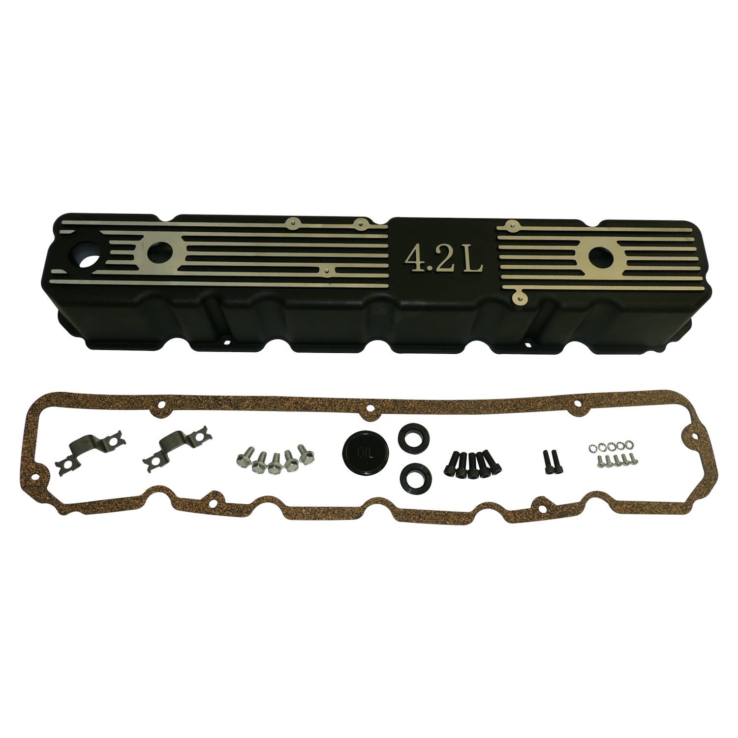 Crown Automotive Aluminum Valve Cover Kit for 81-86 Jeep CJ Series with  4.2L Cylinder Engine Quadratec