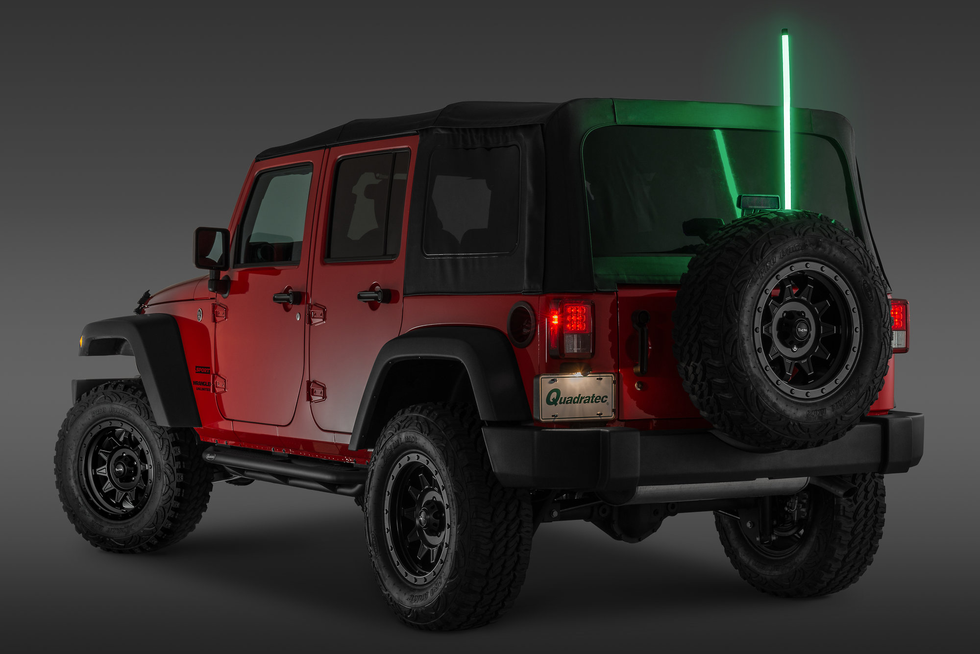 Rugged Ridge Multi-Colored LED Lighted Whip with Mounting Bracket for 07-18  Jeep Wrangler JK | Quadratec