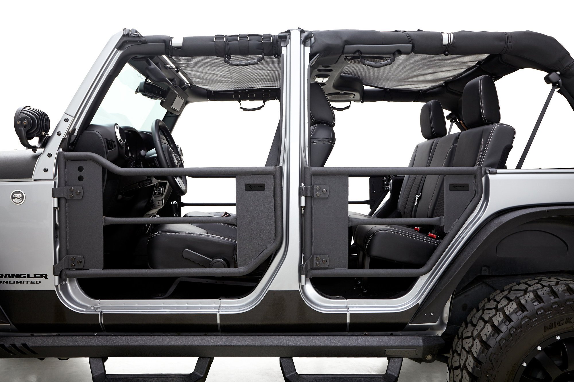 Rampage Products 7684 Front & Rear Trail Doors for 07-18 Jeep Wrangler JK  Unlimited 4 Door | Quadratec
