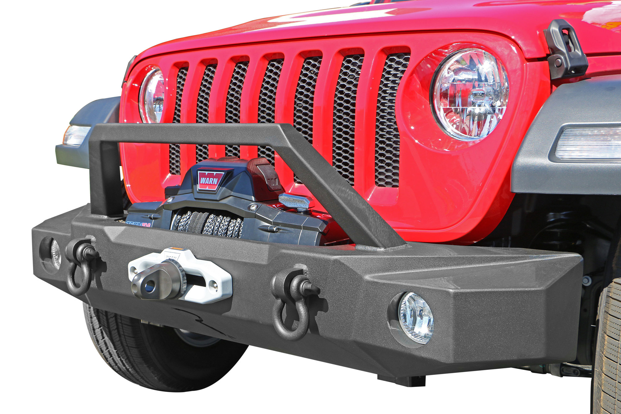 Rampage Products 99512 TrailGuard Front Bumper with Recessed Winch Mount  for 18-20 Jeep Wrangler JL | Quadratec