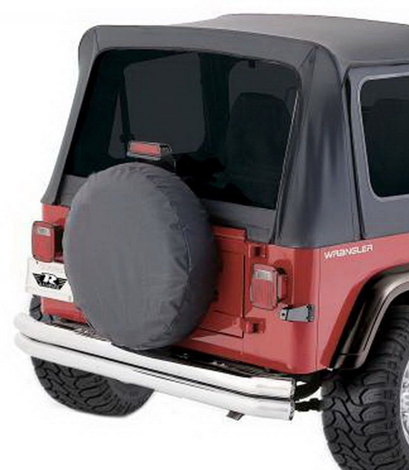Rampage Products 994151823 Replacement Rear Tinted Window in Black Denim  for 87-95 Jeep Wrangler YJ with Rampage Replacement Soft top ONLY |  Quadratec