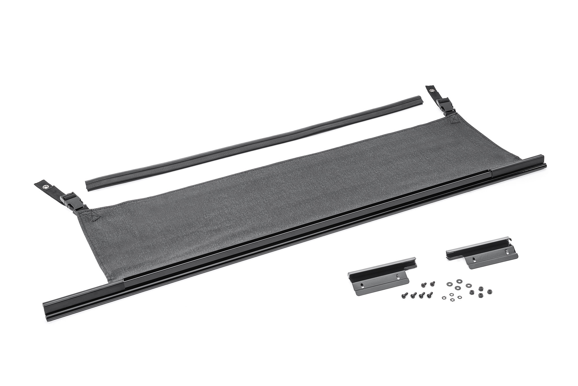 Black Rampage Products 77015 Rear Tailgate Tonneau Bar Kit For 1987 2006 Jeep Wrangler Yj Tj Tonneau Covers