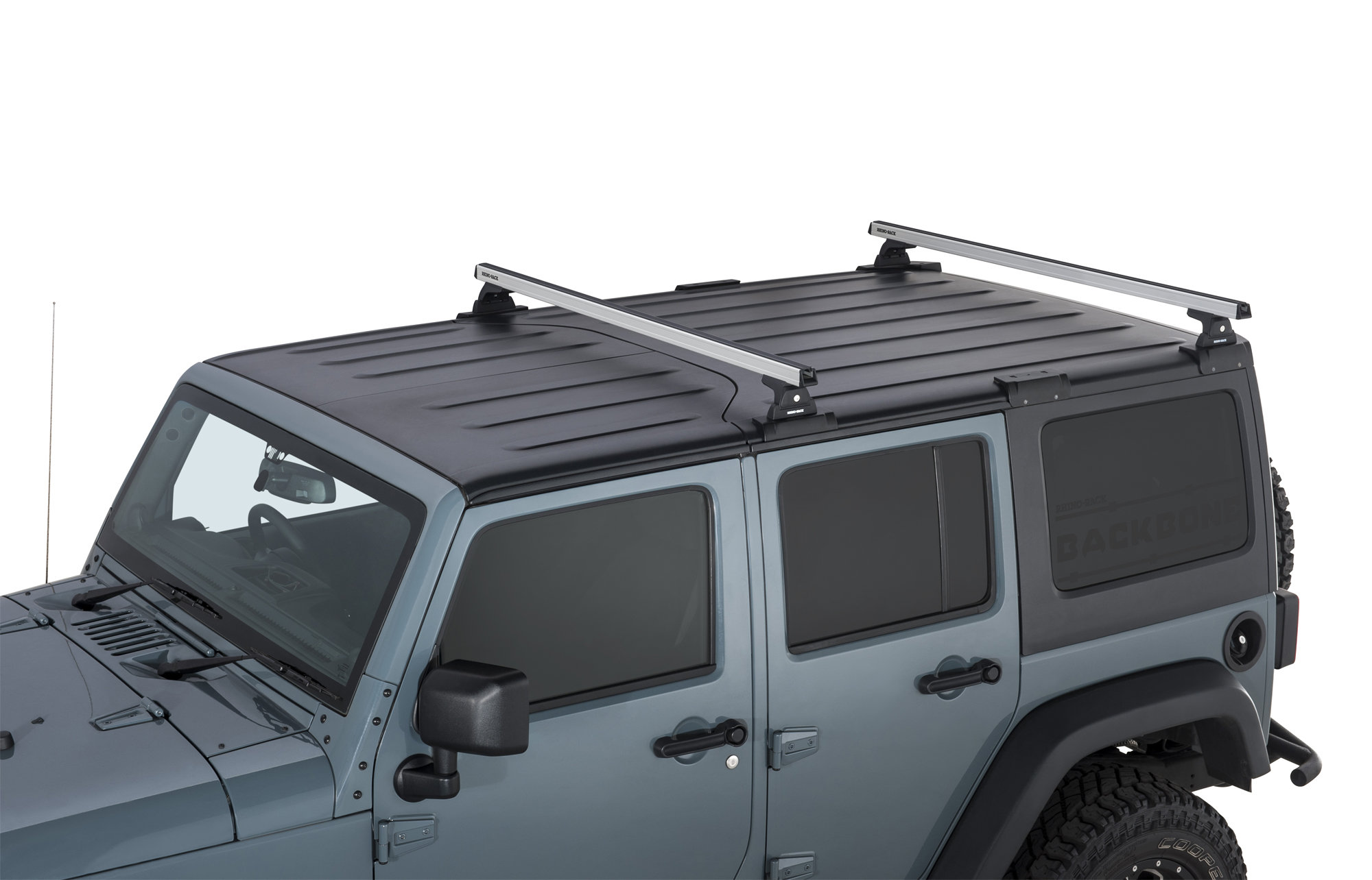 Rhino Rack Heavy Duty 2 Bar Backbone Roof Rack For 07 18 Jeep Wrangler