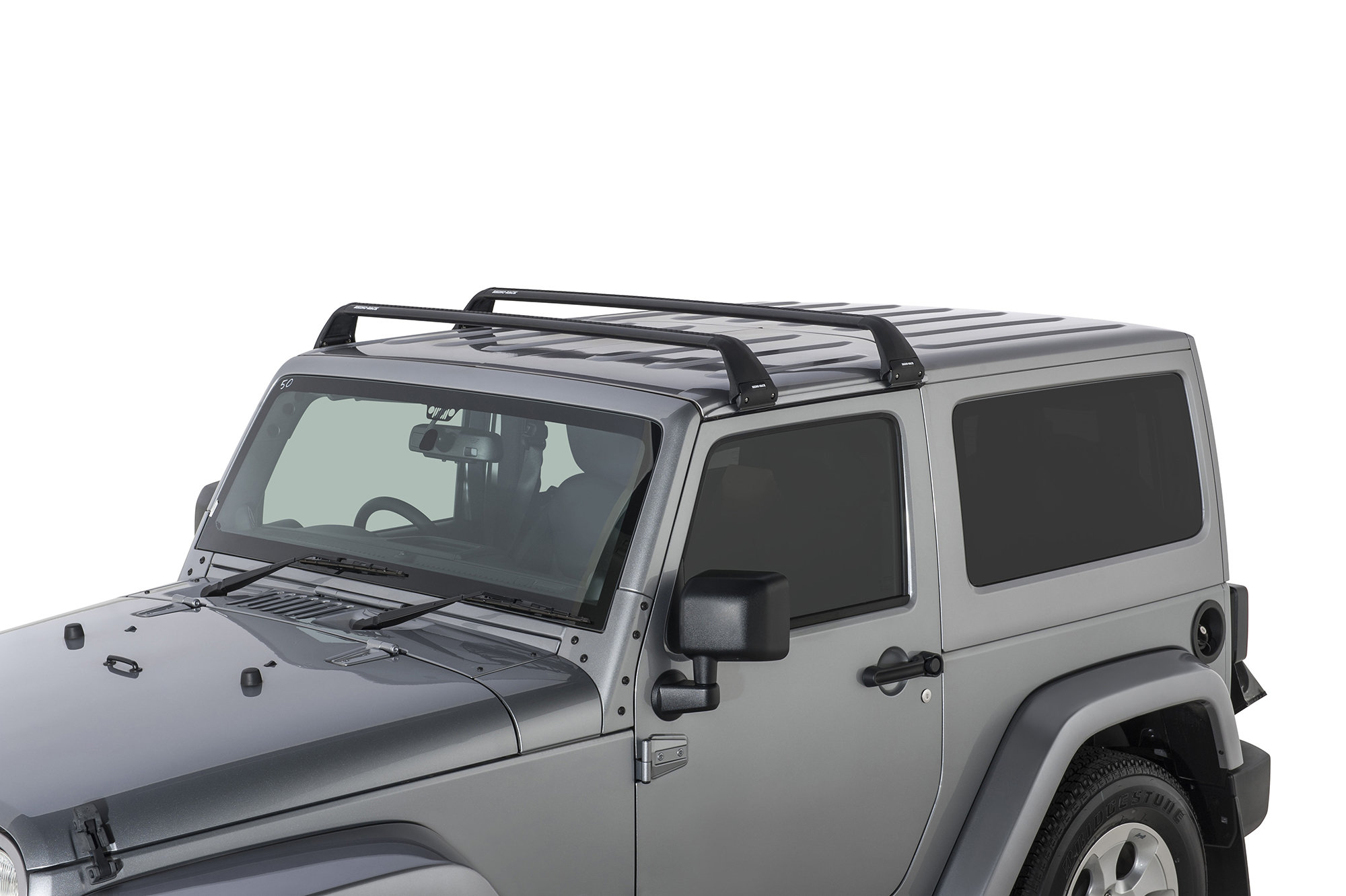 Rhino-Rack SG60 Gutter-Mount Vortex 2-Bar Roof Rack for 07-20 Wrangler JL &  JK | Quadratec