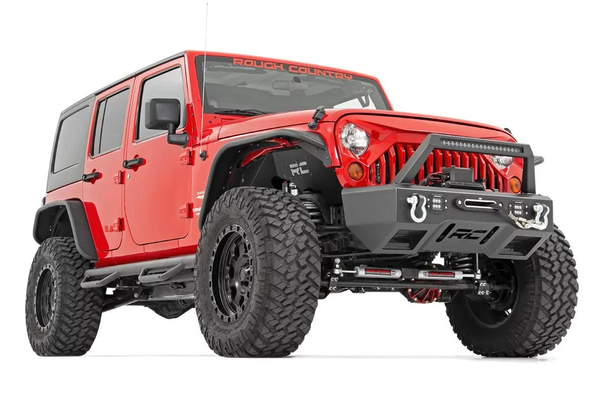 Rough Country 10532 Rear Tubular Fender Flares for 07-18 Jeep Wrangler JK |  Quadratec