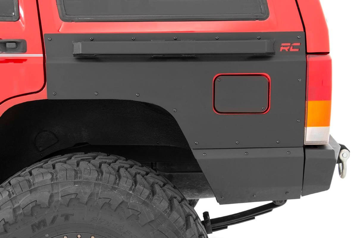 Rough Country 10578 Rear Quarter Panel Armor Jeep Cherokee XJ Installed