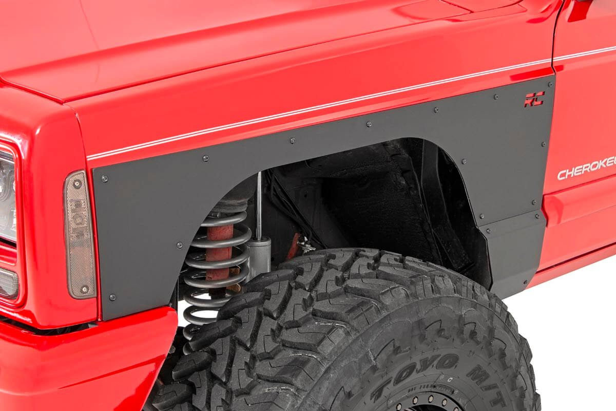 Rough Country Rear Lower Quarter Panel Armor Compatible w/ 1997-2001 Jeep Cherokee XJ Rear 10572 