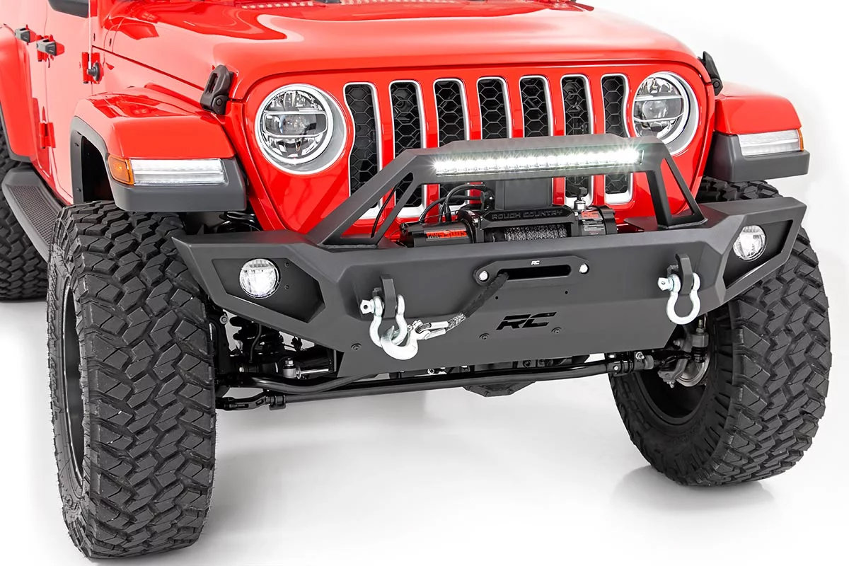 Rough Country 10585 Full Width Front Trail Bumper for 07-22 Jeep Wrangler  JK, JL & Gladiator JT