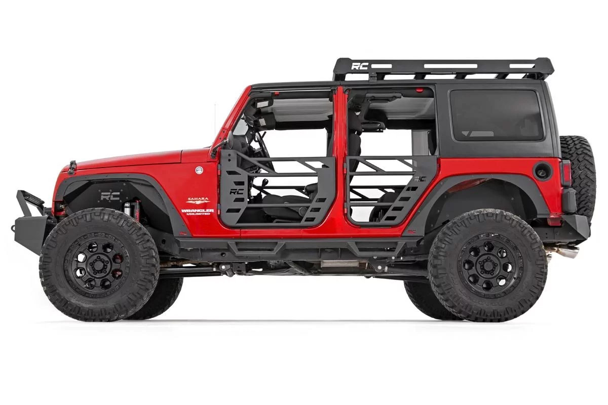 Rough Country 10586 Front Steel Tube Doors for 07 18 Jeep Wrangler