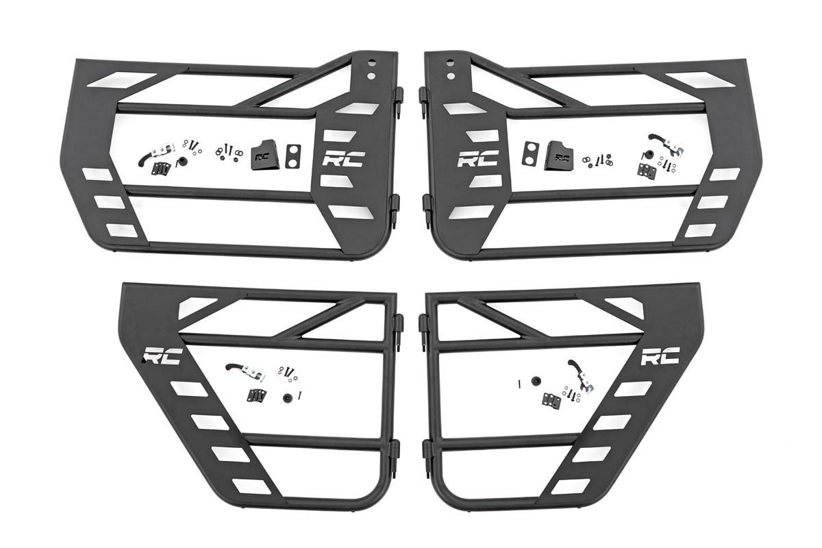 Rough Country 10588 Front \u0026 Rear Steel Tube Doors for 07-18 Jeep Wrangler Unlimited JK | Quadratec