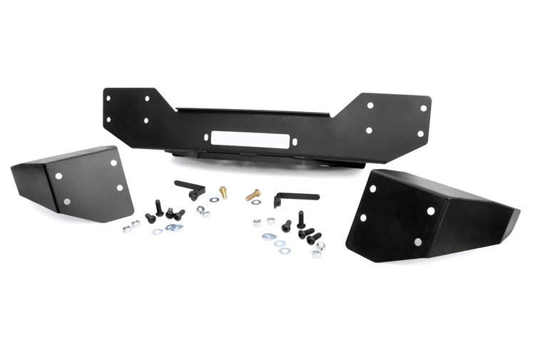 1059 Rough Country Stubby Hybrid Front Bumper for 2007-2018 Jeep Wrangler JK 