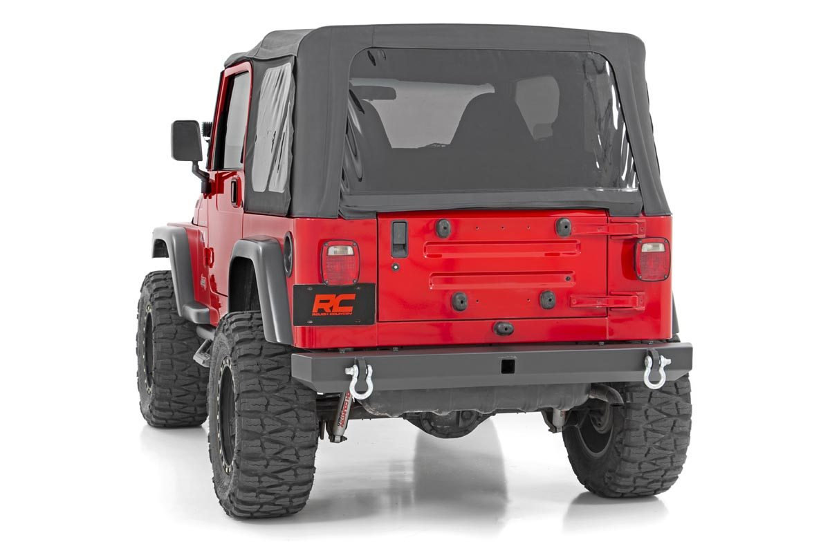 Rough Country 10591 Classic Full Width Rear Bumper for 87-06 Jeep Wrangler  YJ & TJ | Quadratec