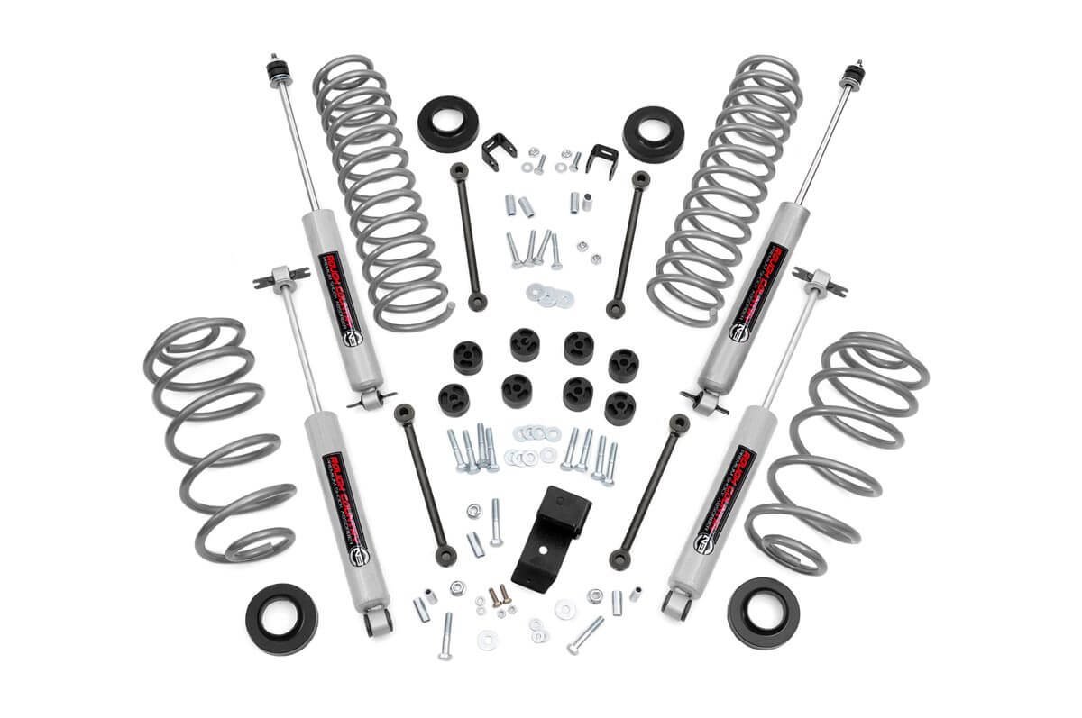 thumbnail image 2 of 2" Front & Rear Suspension Lift Kit – Fits 97-06 Jeep Wrangler TJ – AM Autoparts – 10-Year Warranty 2 of 5