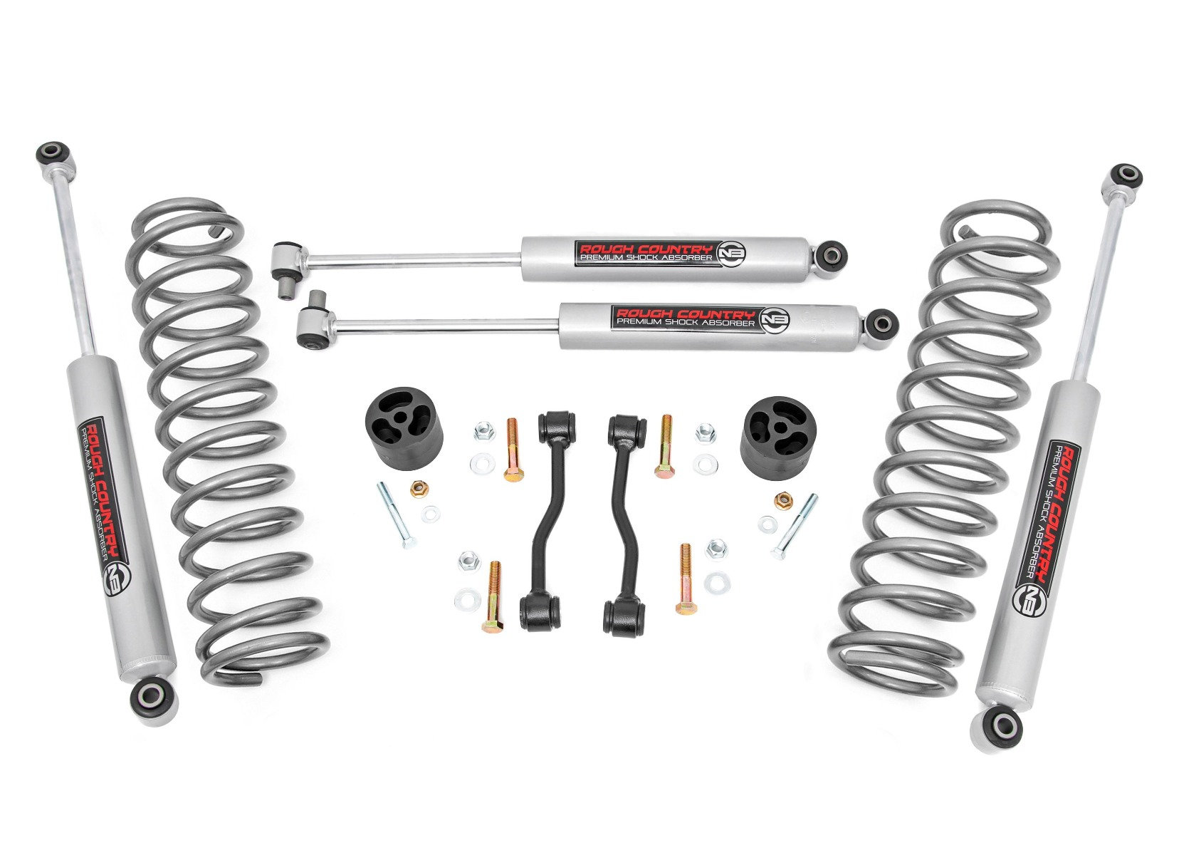 Jeep Gladiator JT Rough Country 2.5in Suspension Lift Kit w/ V2 Shocks | 64870