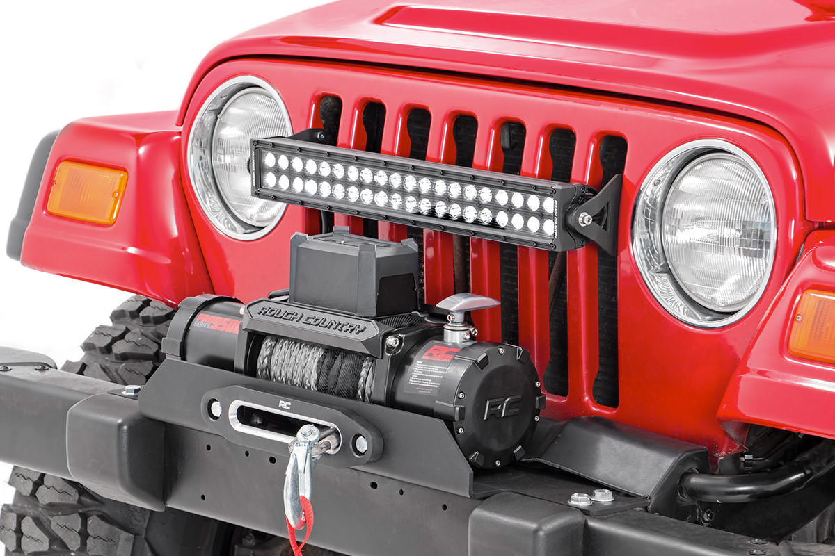 Rough Country 70675 20in LED Light Bar Grille Mounts for 9706 Jeep