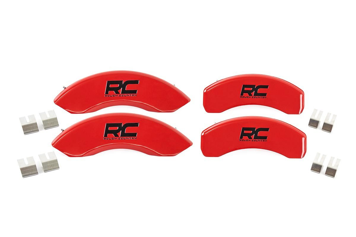 Rough Country 71145 Brake Caliper Covers in Red for 2022 Jeep