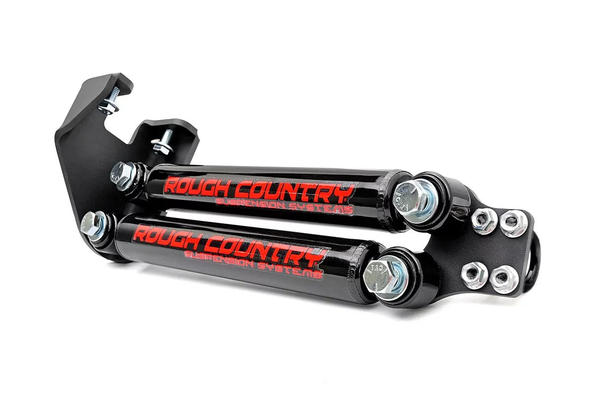 Rough Country 87307 Stacked Dual Steering Stabilizer for 87-95 Jeep  Wrangler YJ | Quadratec