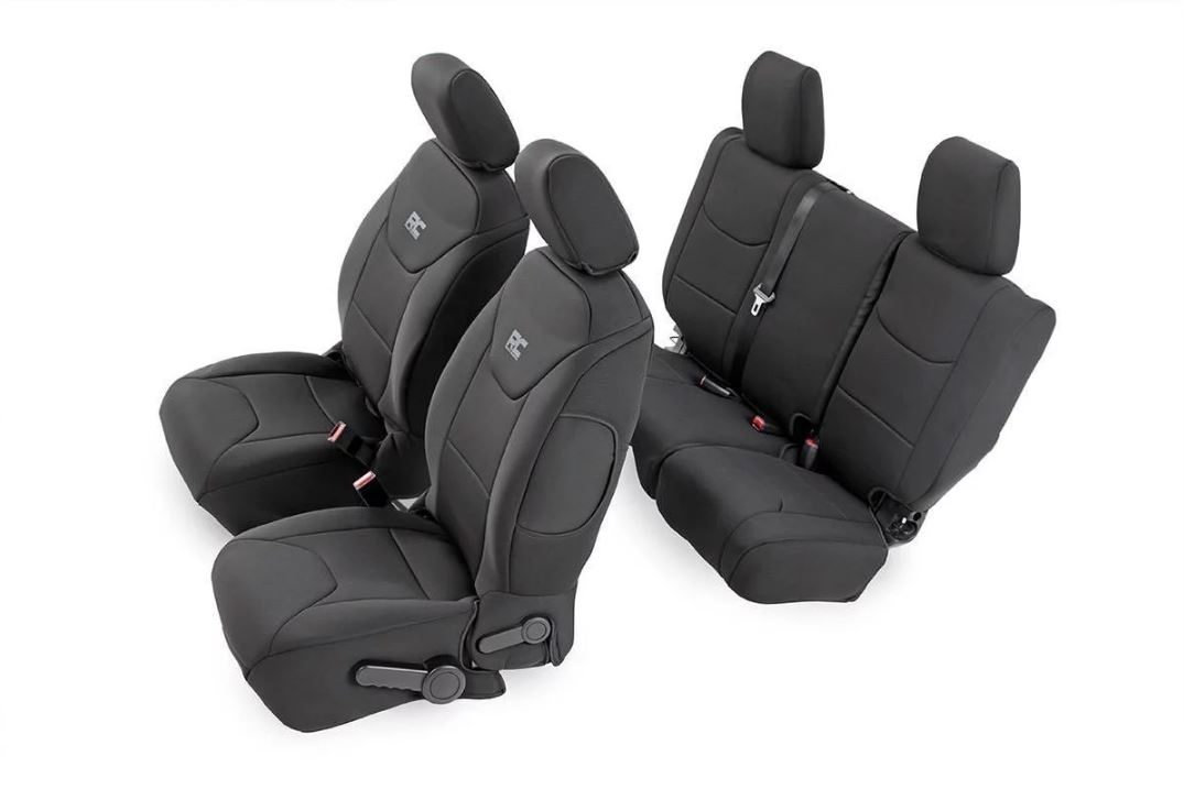 Rough Country 91004 Front & Rear Seat Covers for 13-18 Jeep Wrangler