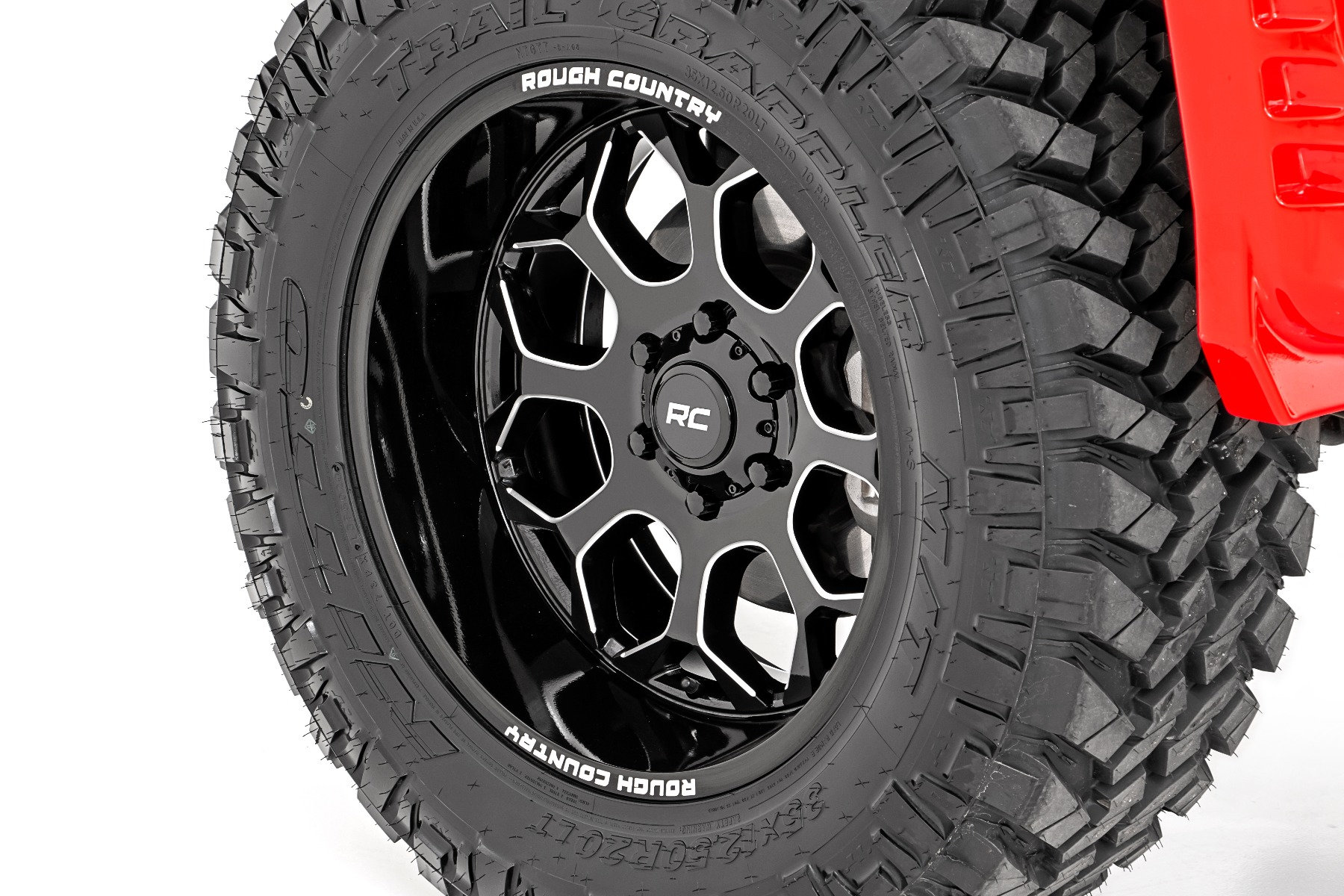 SUPER　VIRAGE 105 SC - BLACK / RBM2610 Rough Country 96201018 Series 96 Wheel 20x10 with 4.75in