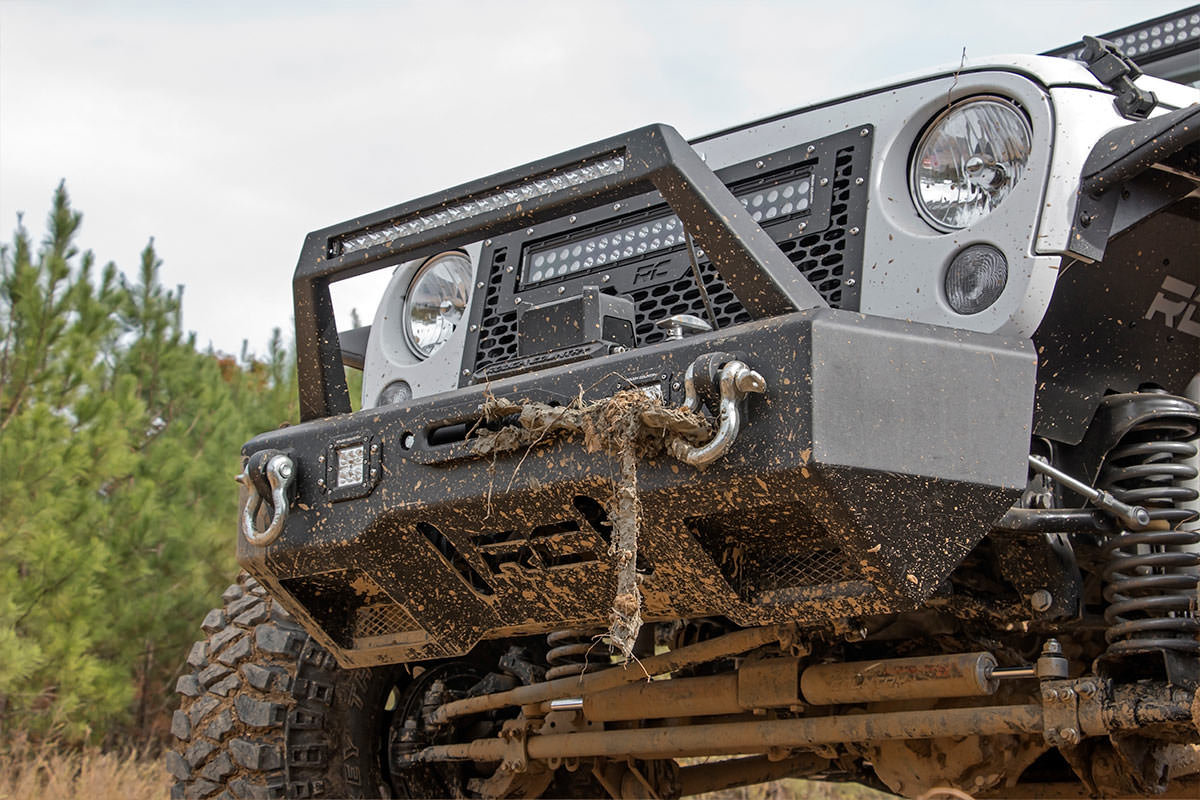 Frontgrill - Grill mit LED-Lampe - Rough Country - Jeep Wrangler JK