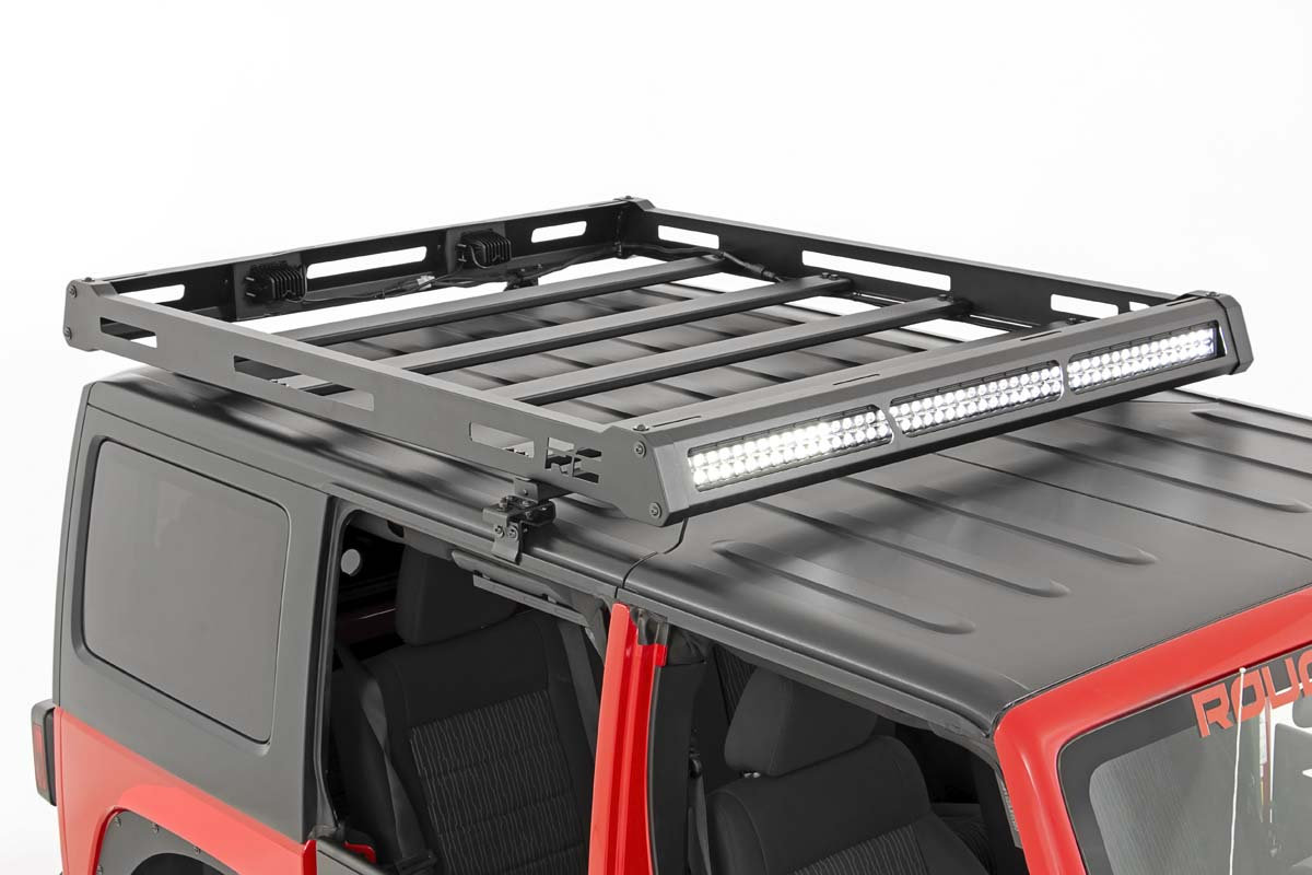 Rough Country Roof Rack System for 0718 Jeep Wrangler JK Quadratec
