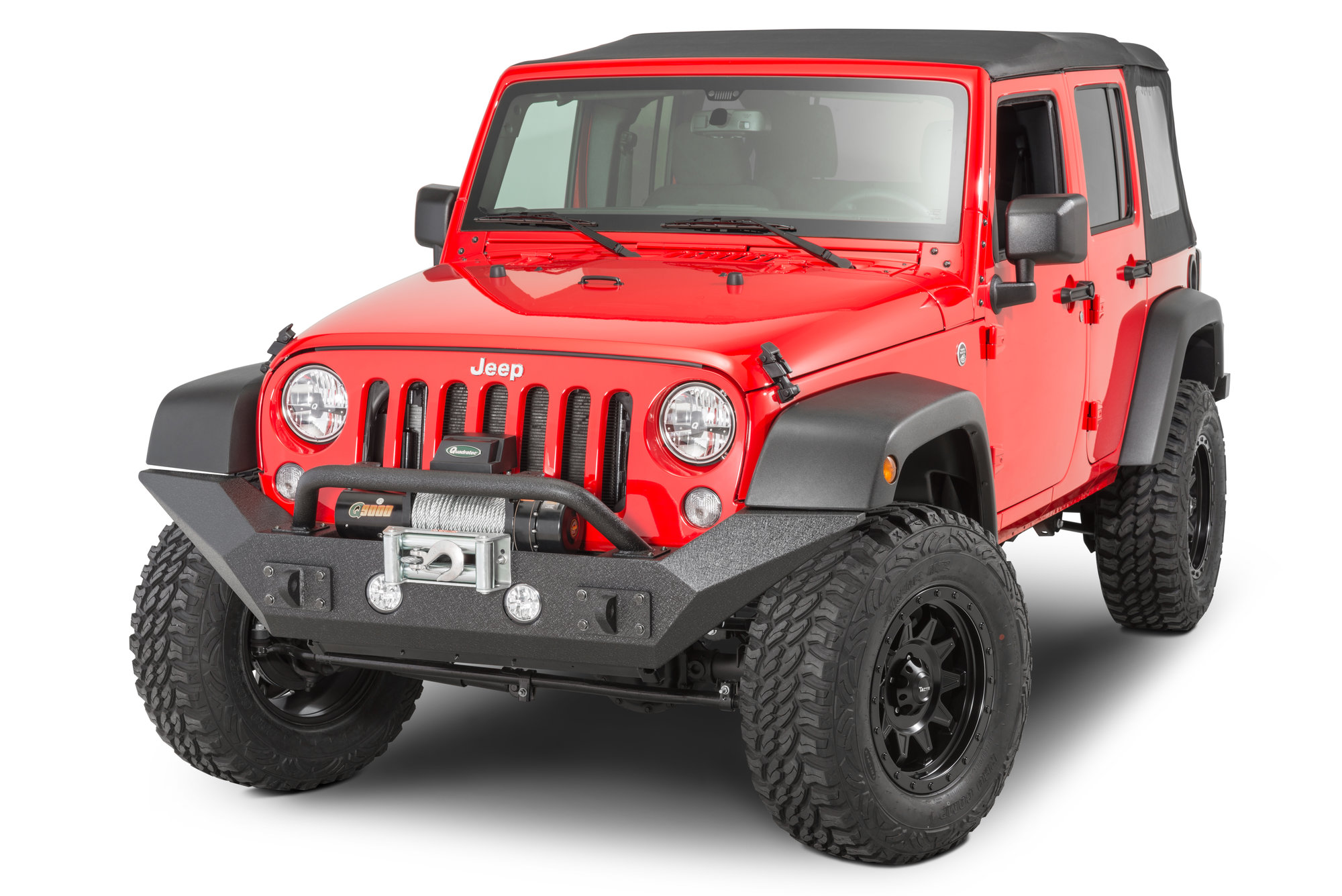 Rugged Ridge Spartan Front Bumper with High Clearance Ends & Overrider for  07-18 Jeep Wrangler JK | Quadratec