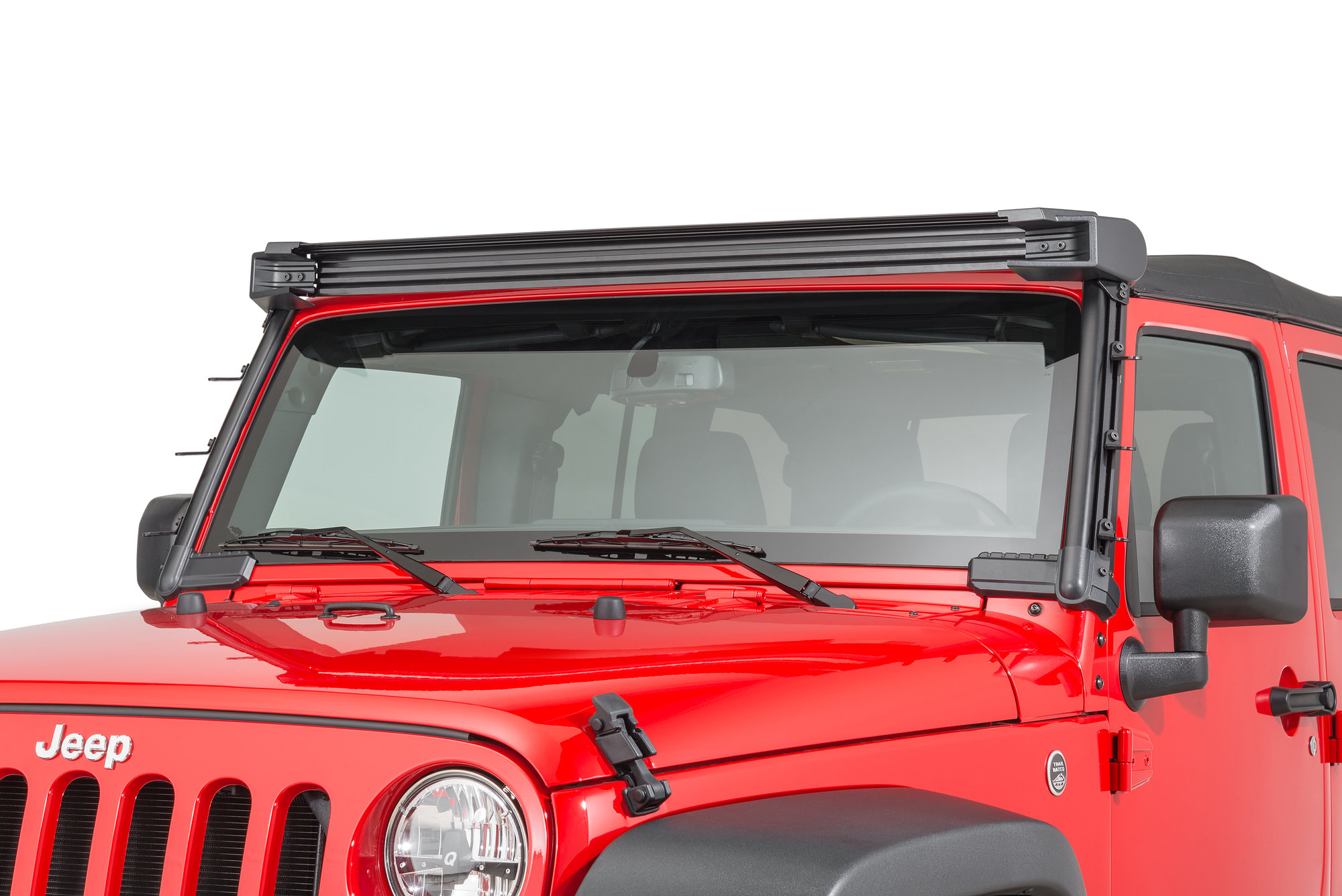 Rugged Ridge  Elite Fast Track Windshield Light Bar Mounting  Brackets for 07-18 Jeep Wrangler JK | Quadratec