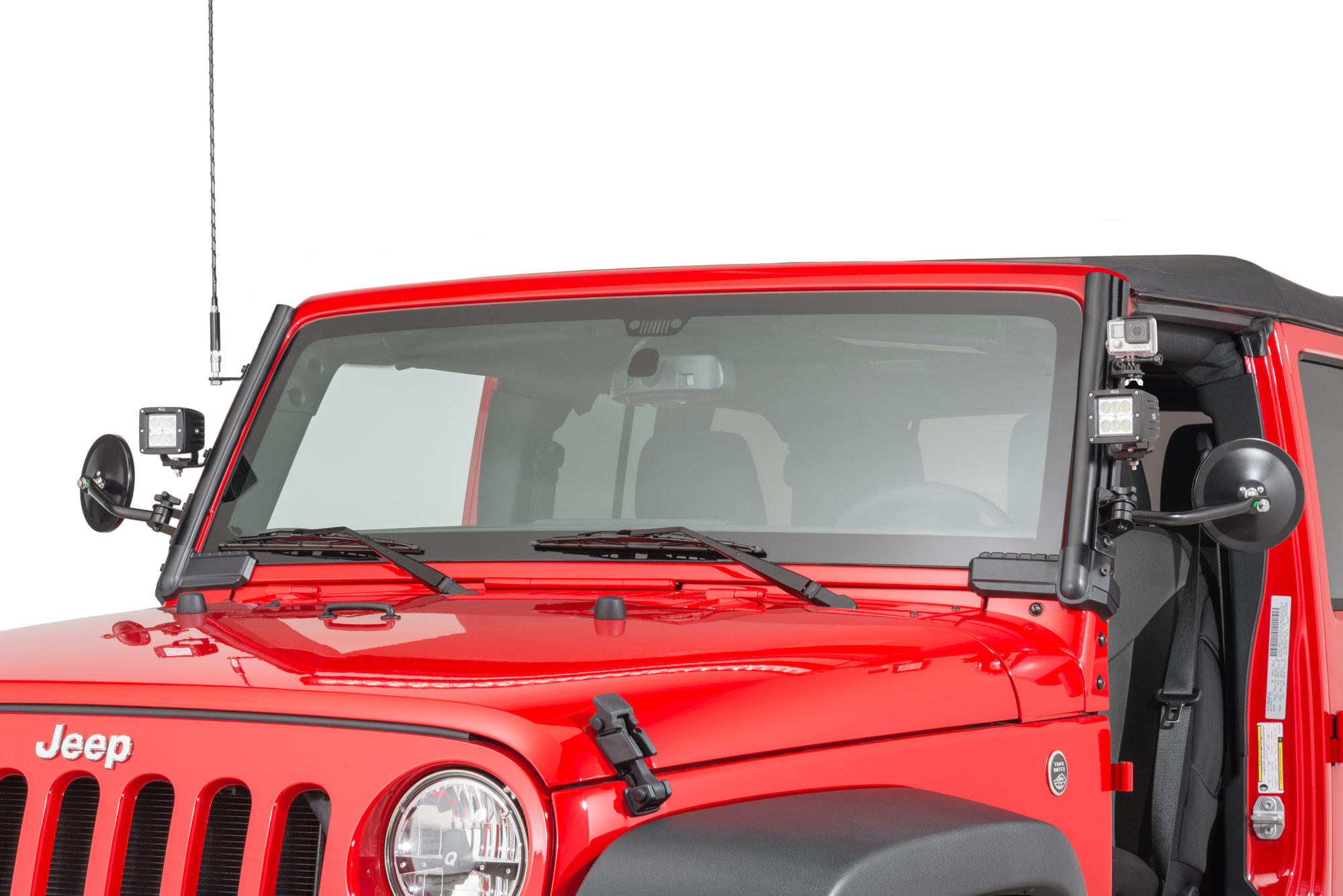 Rugged Ridge  Elite Fast Track Windshield Light Bar Mounts for 07-18  Jeep Wrangler JK | Quadratec