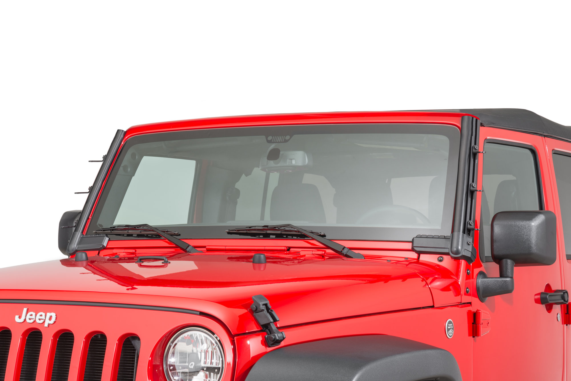 Rugged Ridge 11232.52 Elite Fast Track Windshield Light Bar Mounts for  07-18 Jeep Wrangler JK