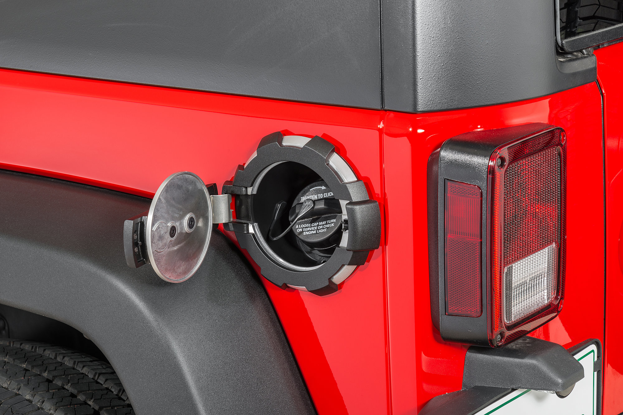 Rugged Ridge Elite Non Locking Fuel Door for 07-18 Jeep Wrangler JK |  Quadratec