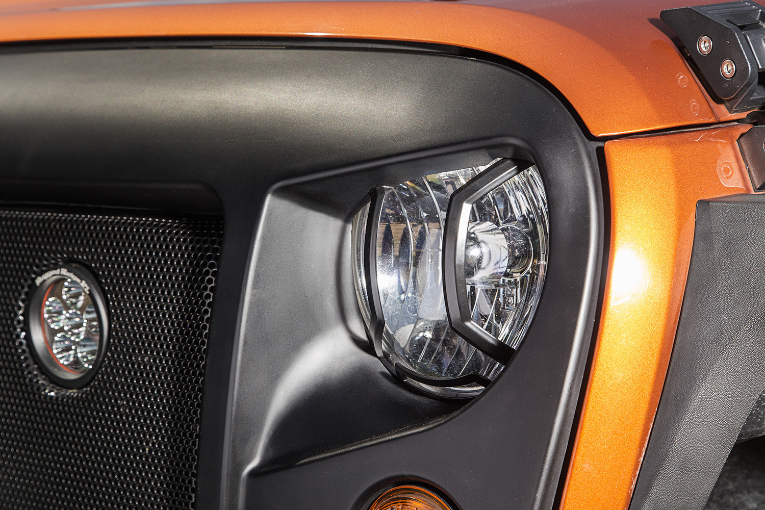 Headlight Head Light Guards for Jeep Wrangler JK 07-18 Rugged Ridge Black