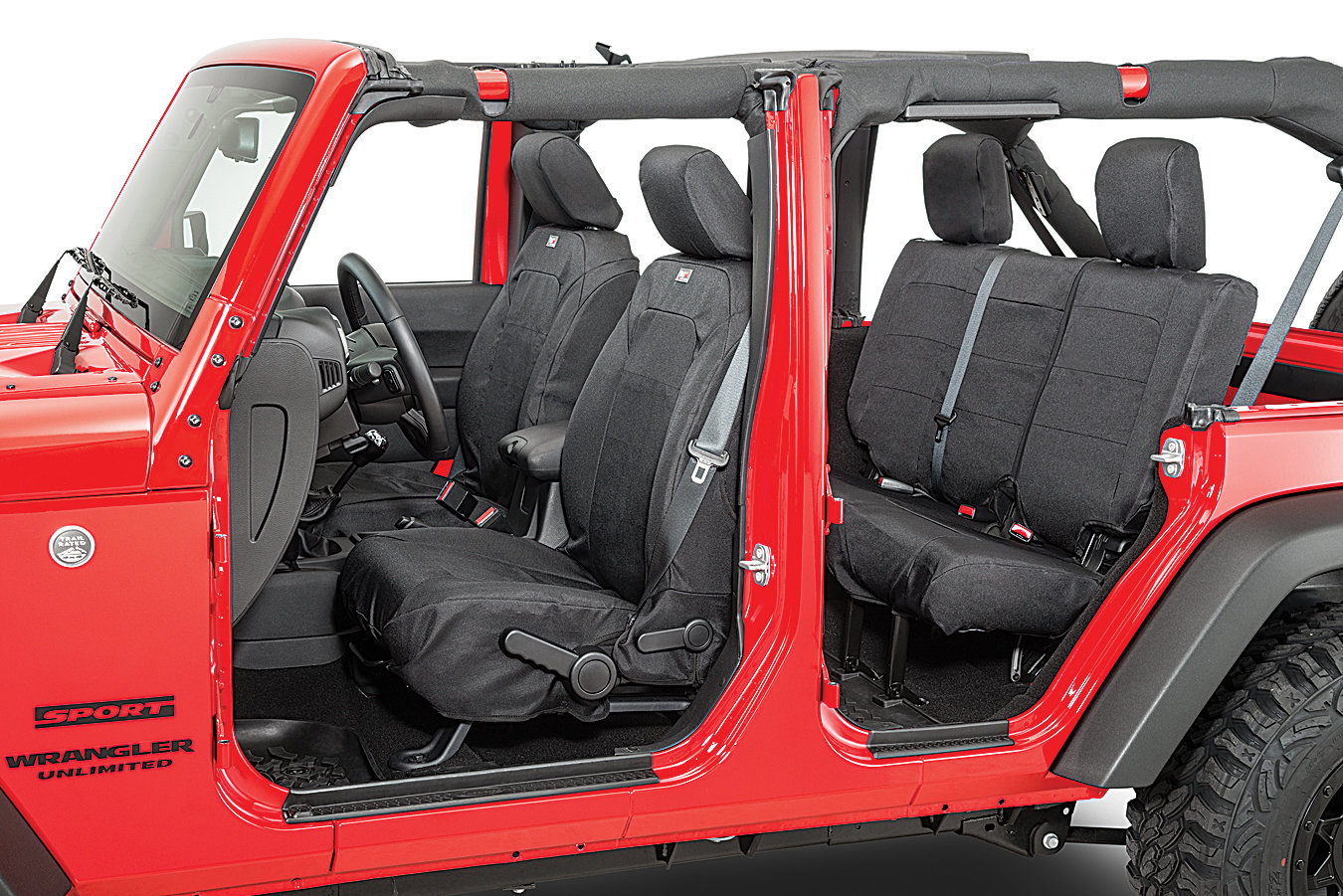 Rugged Ridge Heated Ballistic Front Seat Covers 07-18 Jeep Wrangler JK |  Quadratec