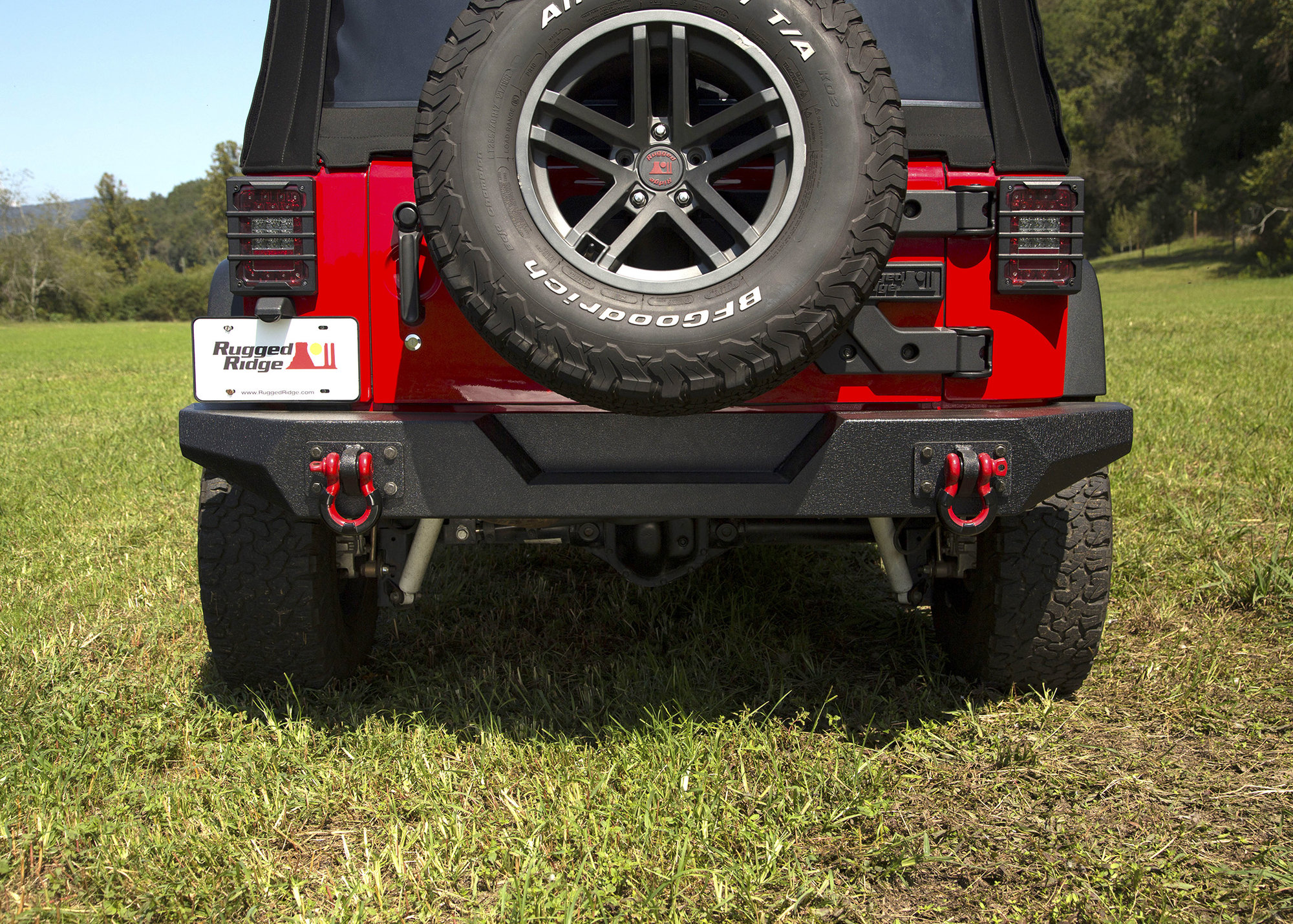 Rugged Ridge Spartan Full Width Rear Bumper for 0718 Jeep Wrangler JK Quadratec