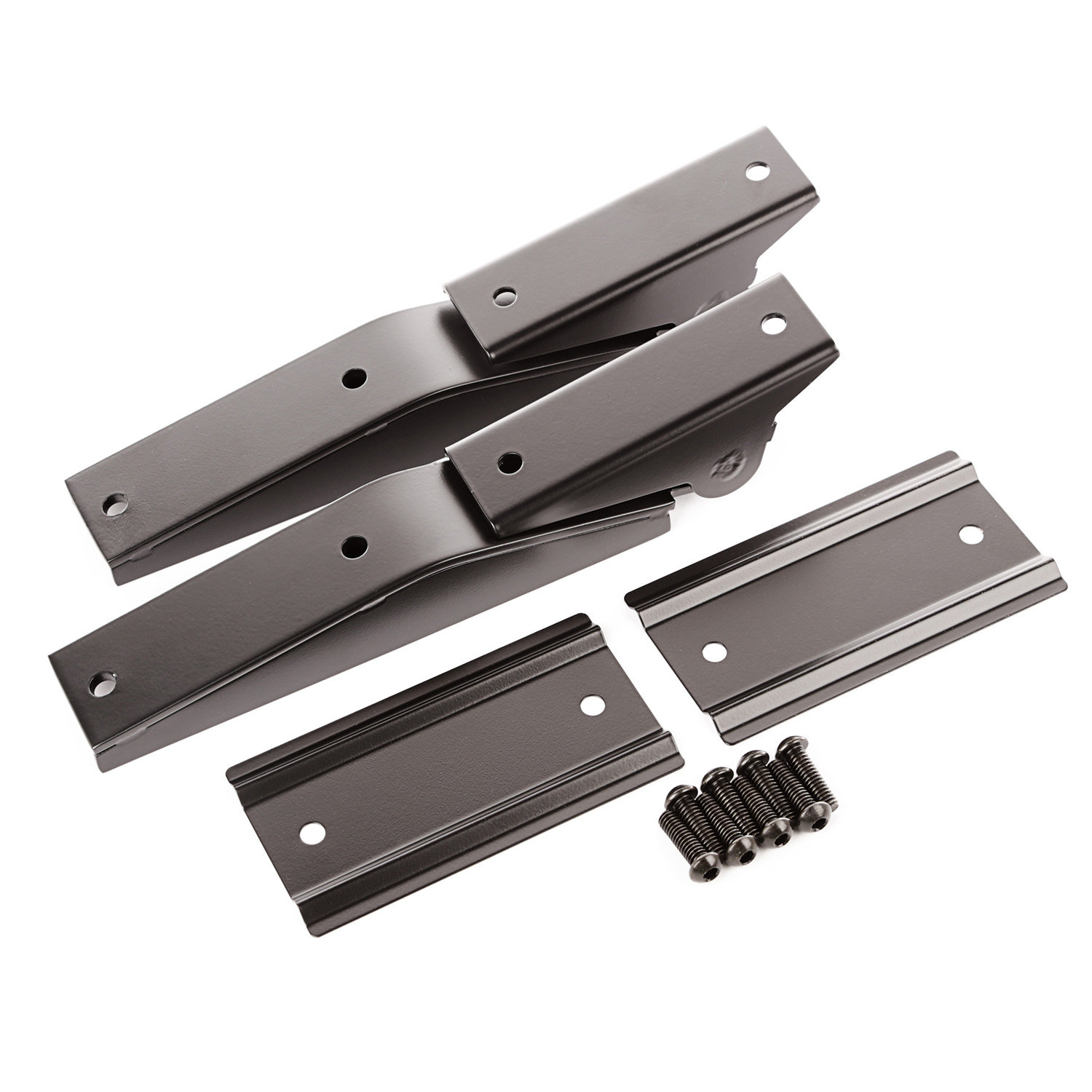 OMIX  Tailgate Hinge Set in Black for 97-06 Jeep Wrangler TJ |  Quadratec