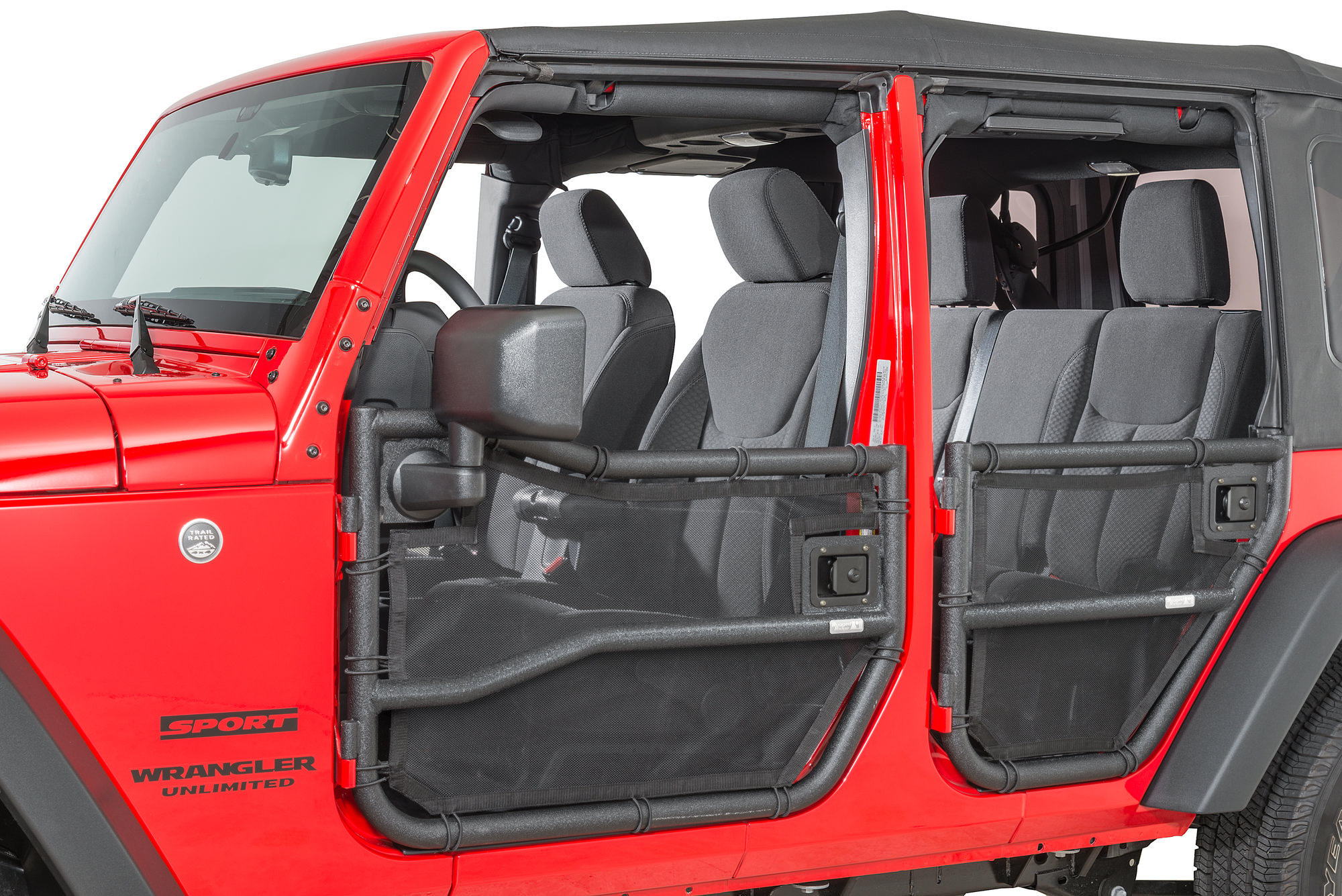 Rugged Ridge 13579 52 Front Rear Tube Door Covers For 07 18 Jeep Wrangler Unlimited Jk 4 Door Quadratec