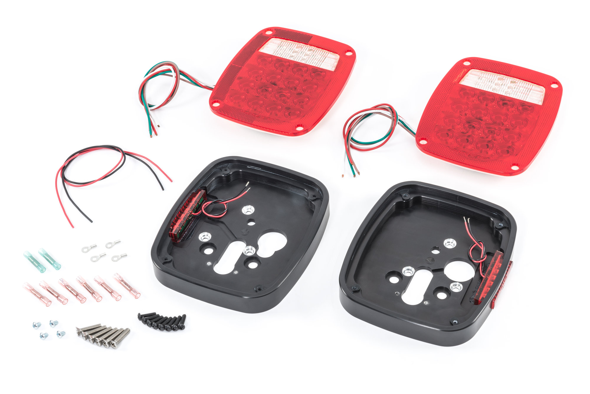 Savvy Off Road SAVTLB Billet Aluminum LED Tail Lights for 8706 Jeep Wrangler YJ & TJ Quadratec